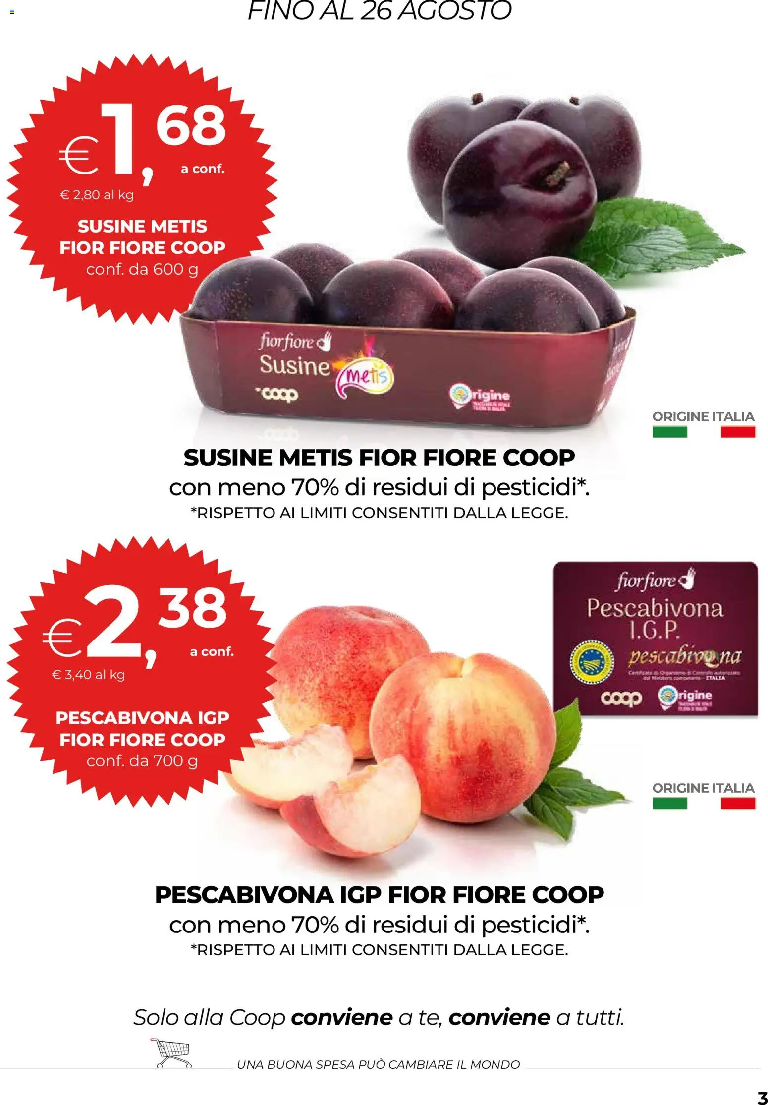 Volantino COOP del 20/08/2026 | Pagina: 3 | Prodotti: Susine