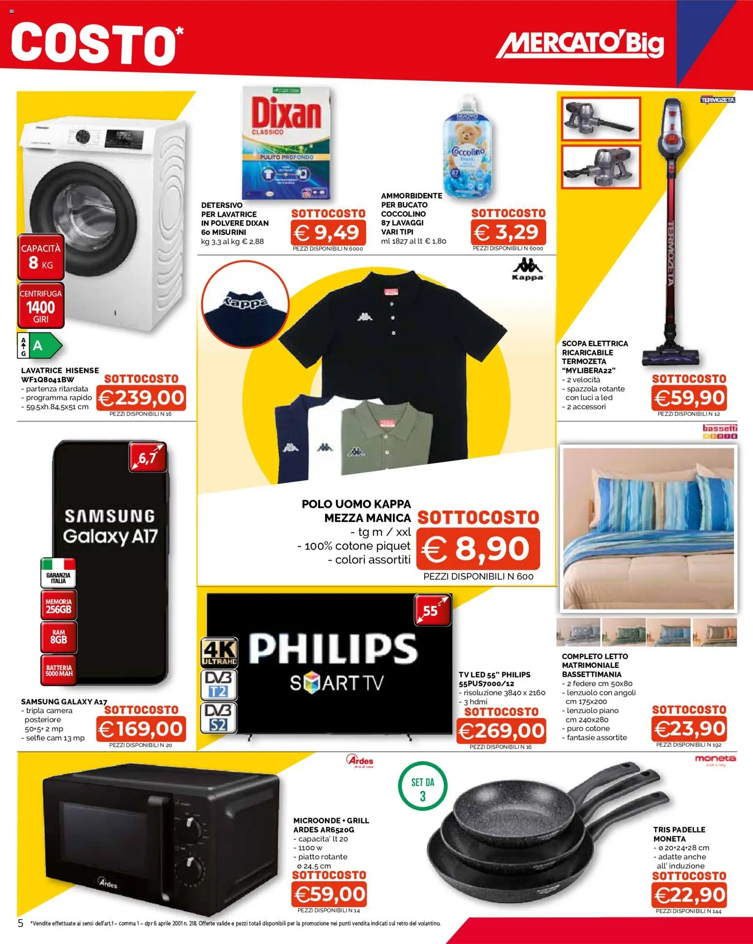 Volantino Mercatò del 14.05.2026 | Pagina: 5 | Prodotti: smart TV, Lavatrice, Polo, Scopa