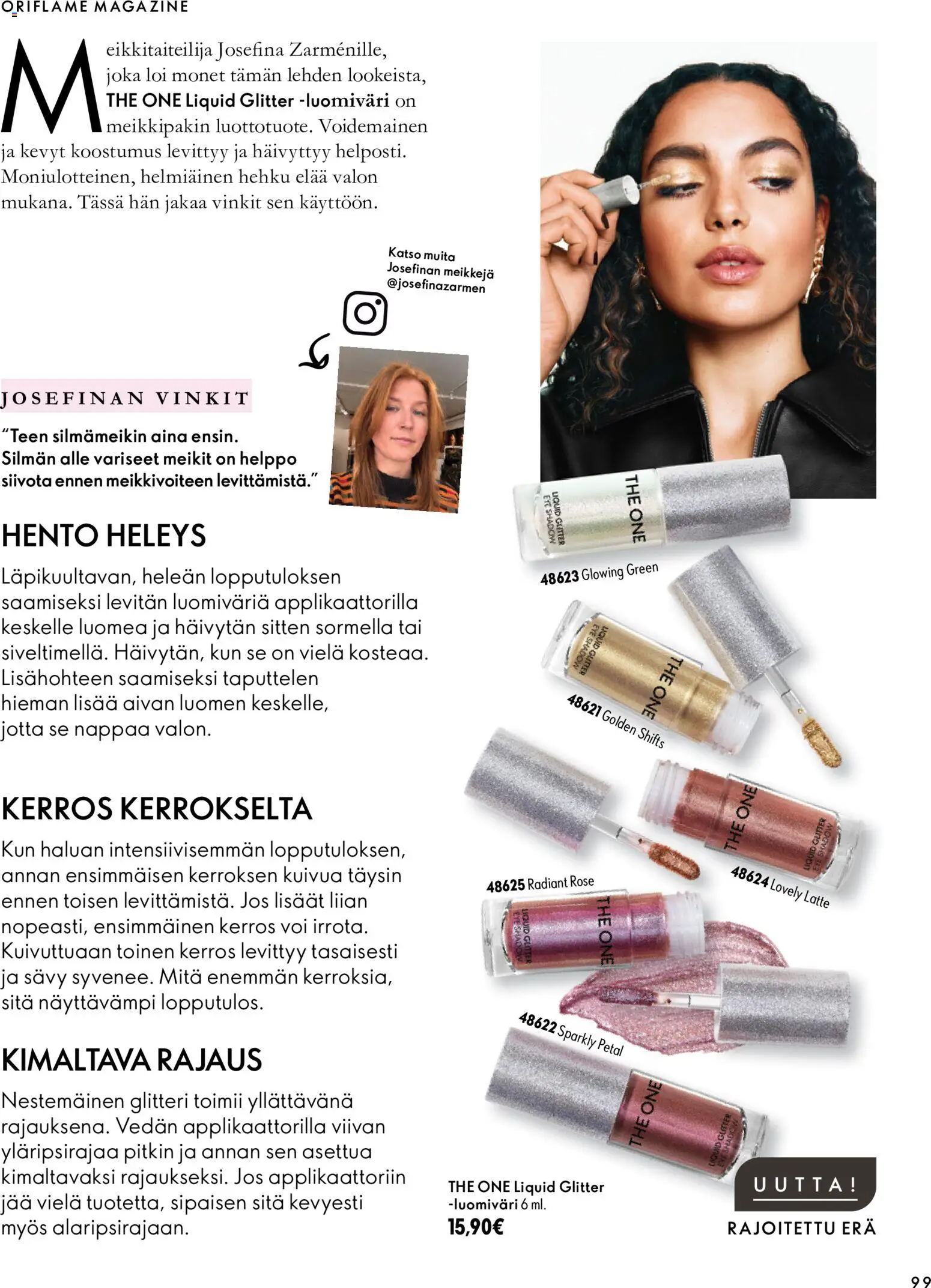 Oriflame tarjoukset – voimassa 07/10/2026 alkaen | Sivu: 99 | Tuotteet: Luomiväri, Voi
