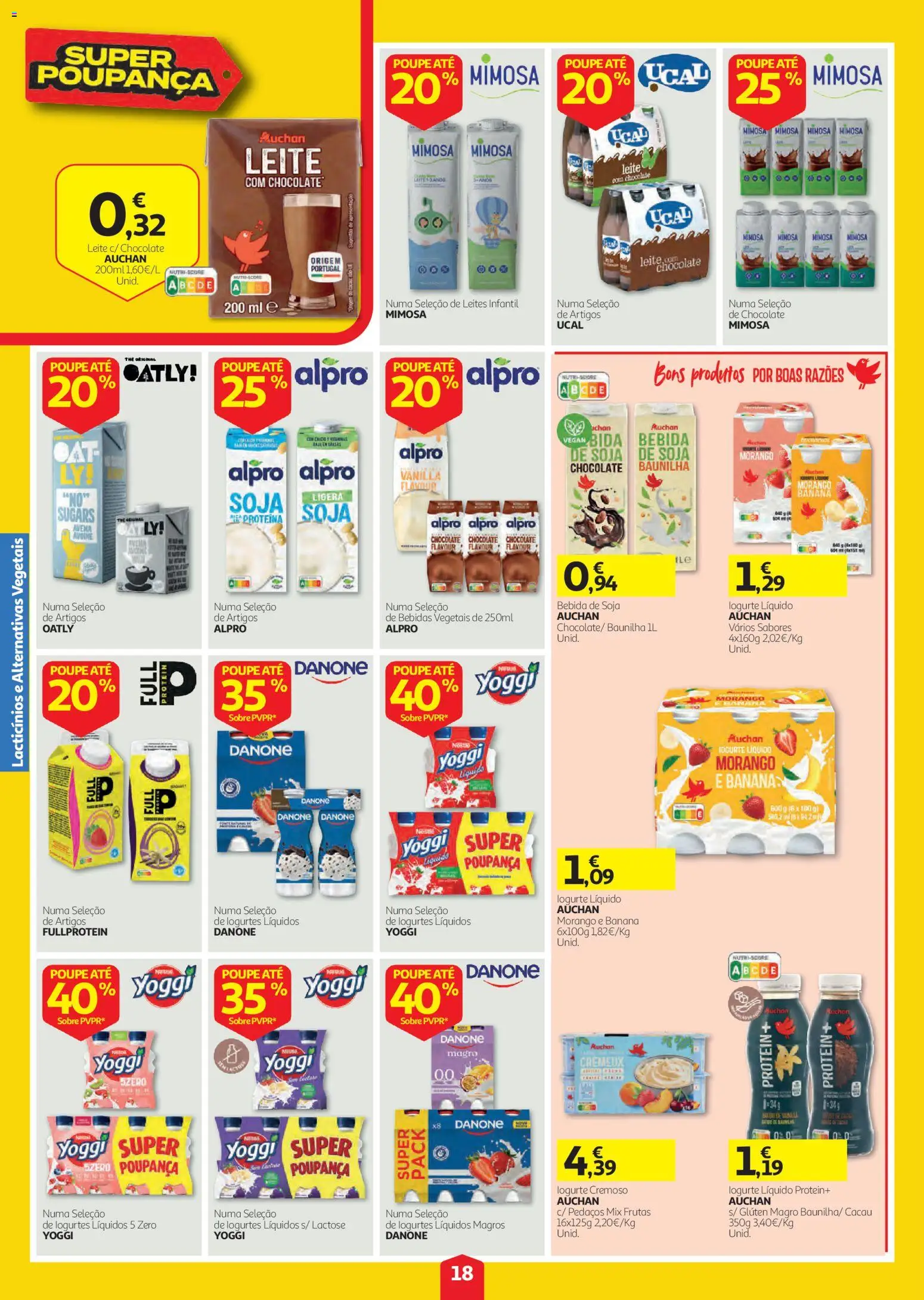 Auchan folheto │ válido de 01/10/2026 | Página: 18 | Produtos: Soja, Banana, Iogurte, Bebida