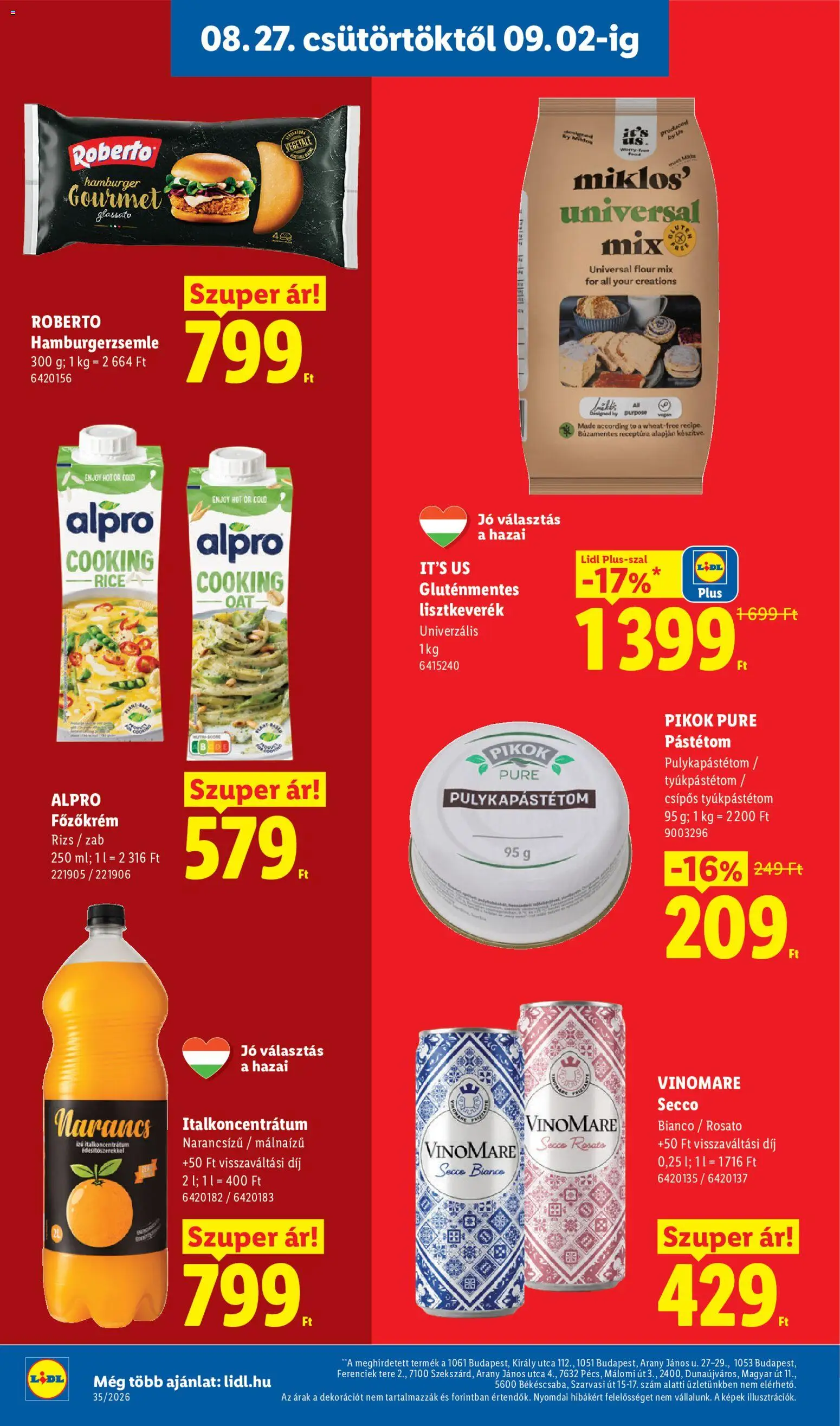 Lidl akciós ujság - amely érvényes a következő dátumtól: 2026.08.27. | Oldal: 20