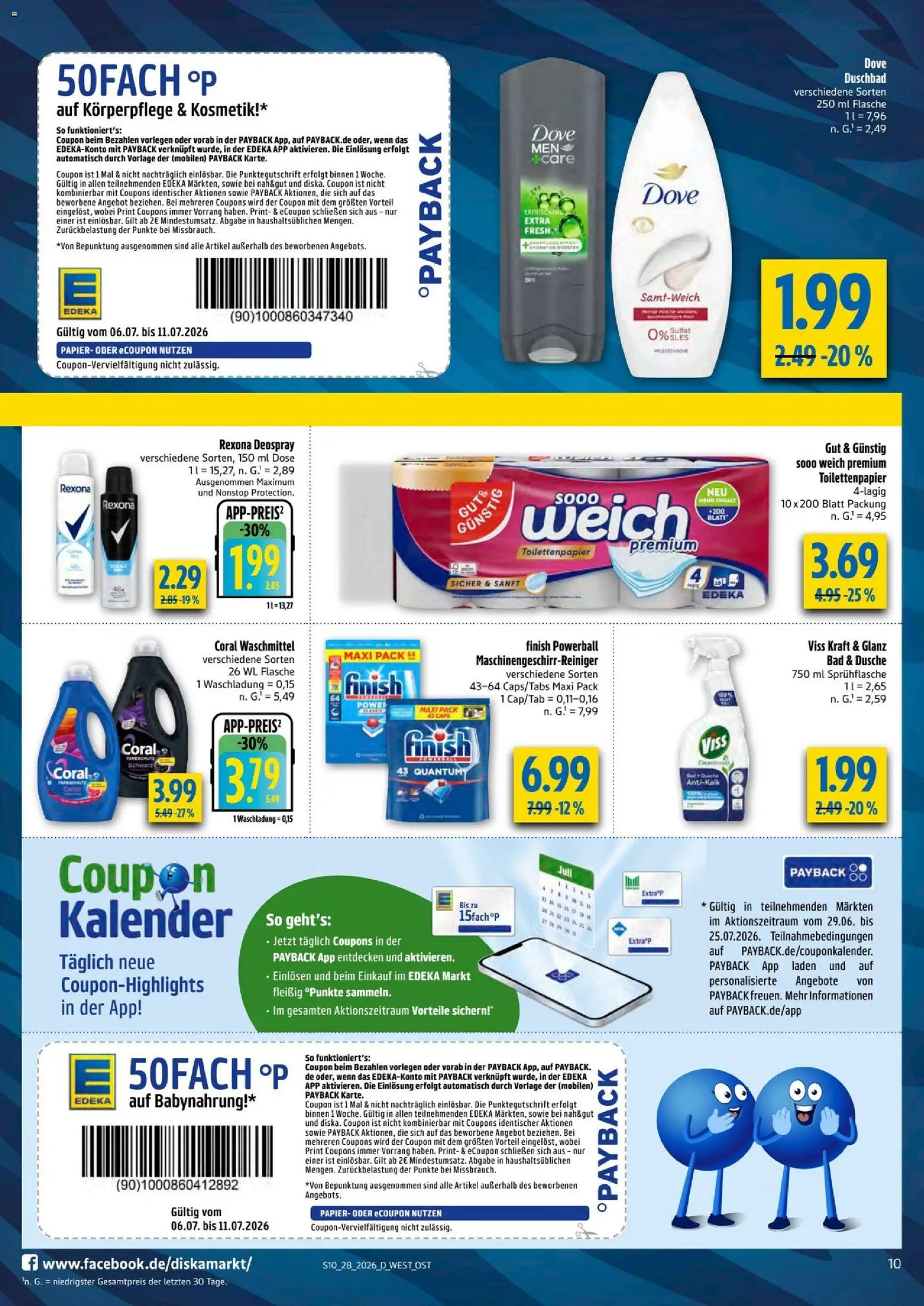 Diska - Diska Angebote Bayern KW28 – gültig ab 06.07.2026 | Seite: 10 | Produkte: Bad, Waschmittel, Deospray, Toilettenpapier