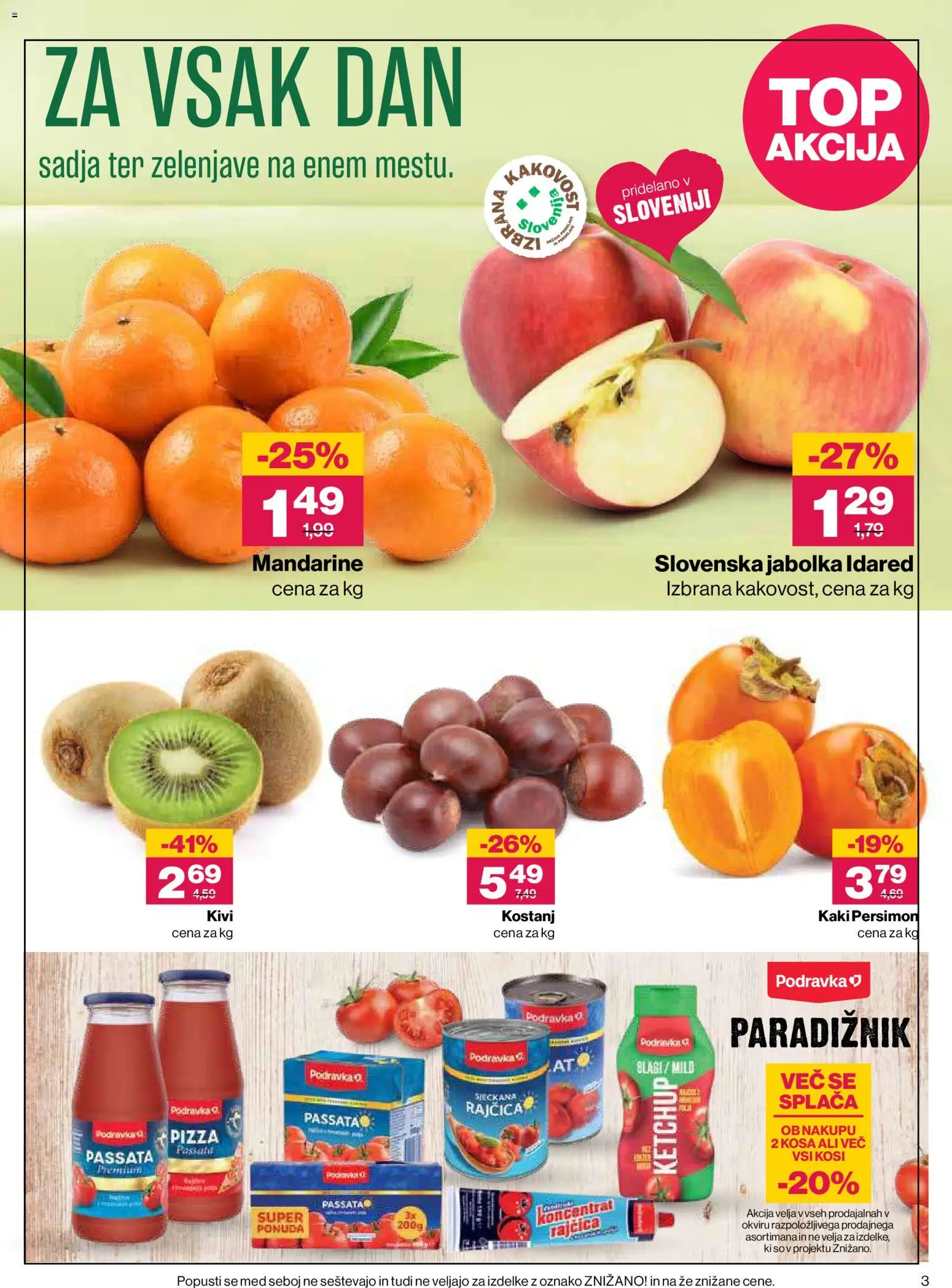 Novi Mercator katalog ponudbe – veljaven od 08.10.2026 | Stran: 3 | Izdelki: Kaki, Med, Paradiznik, Kivi