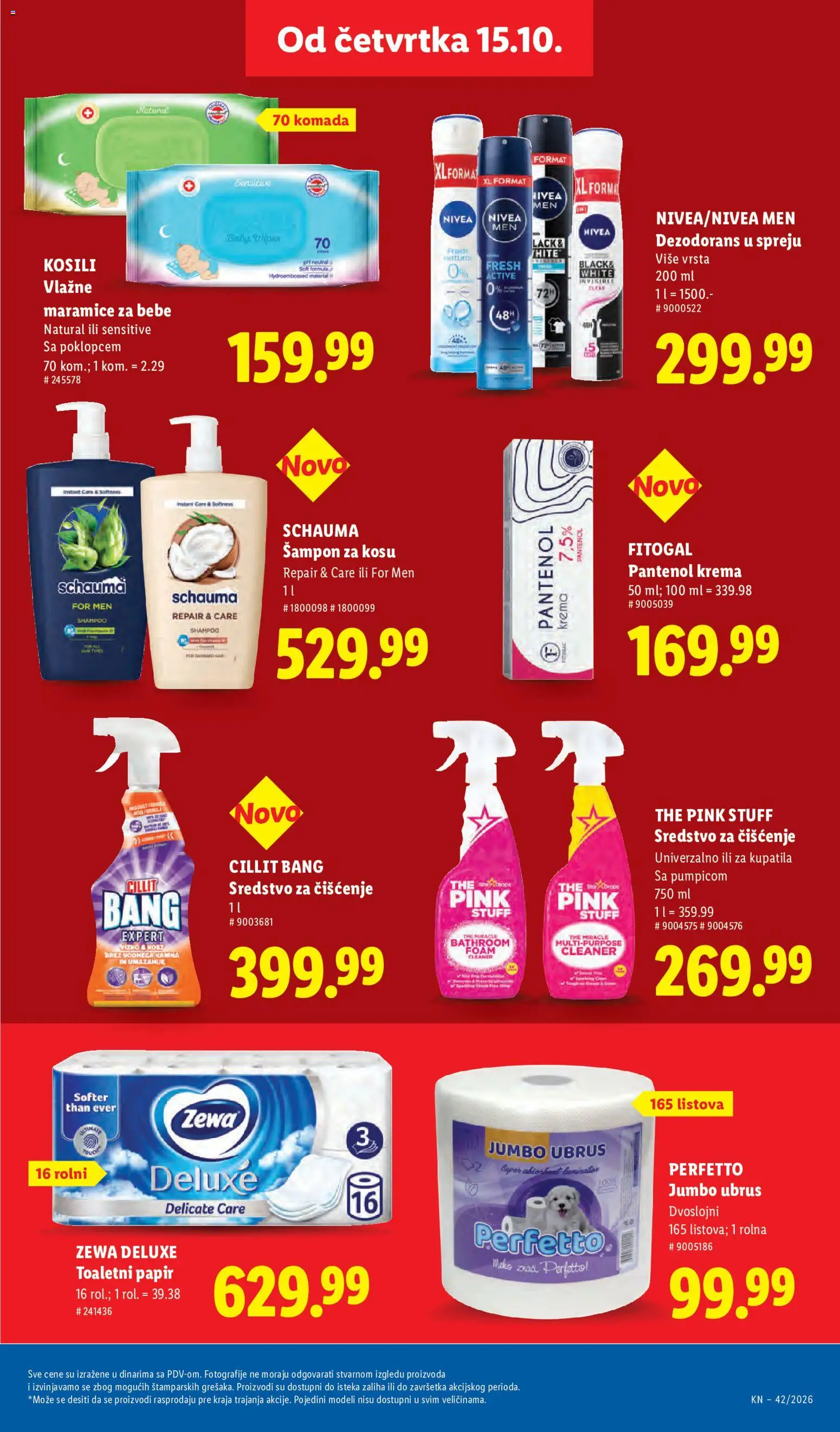 Lidl katalog - važi od 15.10.2026 | Strana: 39 | Proizvode: Ubrus, Nivea, Dezodorans, Vlažne maramice