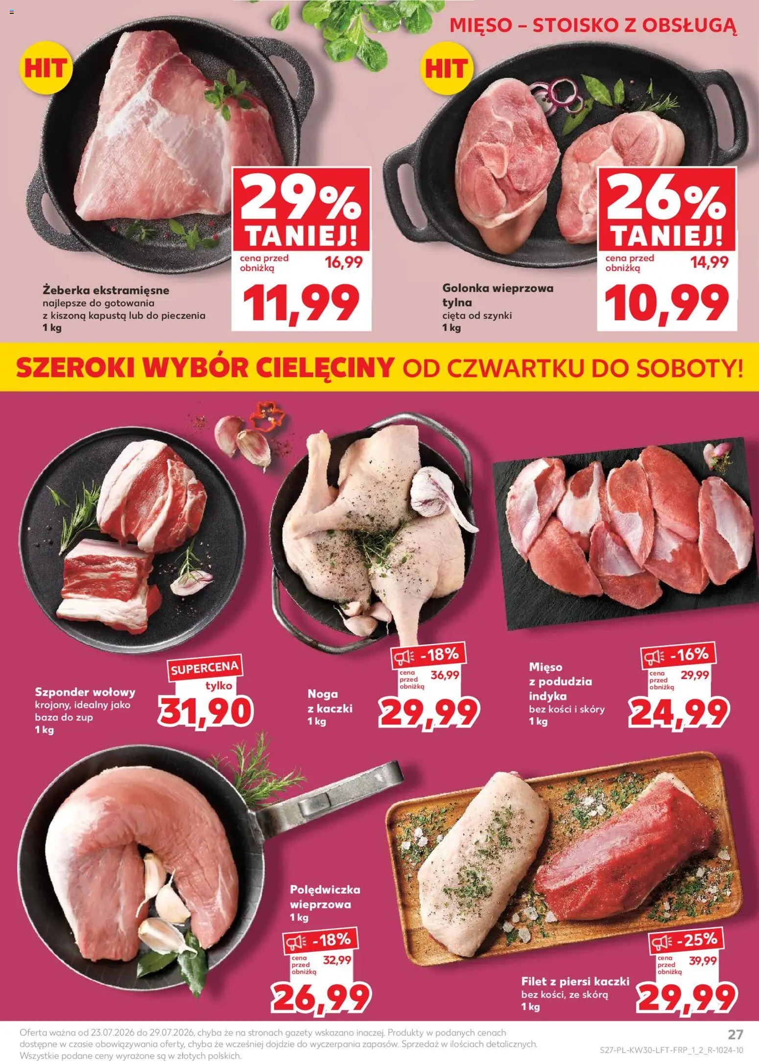 Kaufland Polsko leták od 23.07.2026 | Strana: 27 | Produkty: Kapusta, Filet