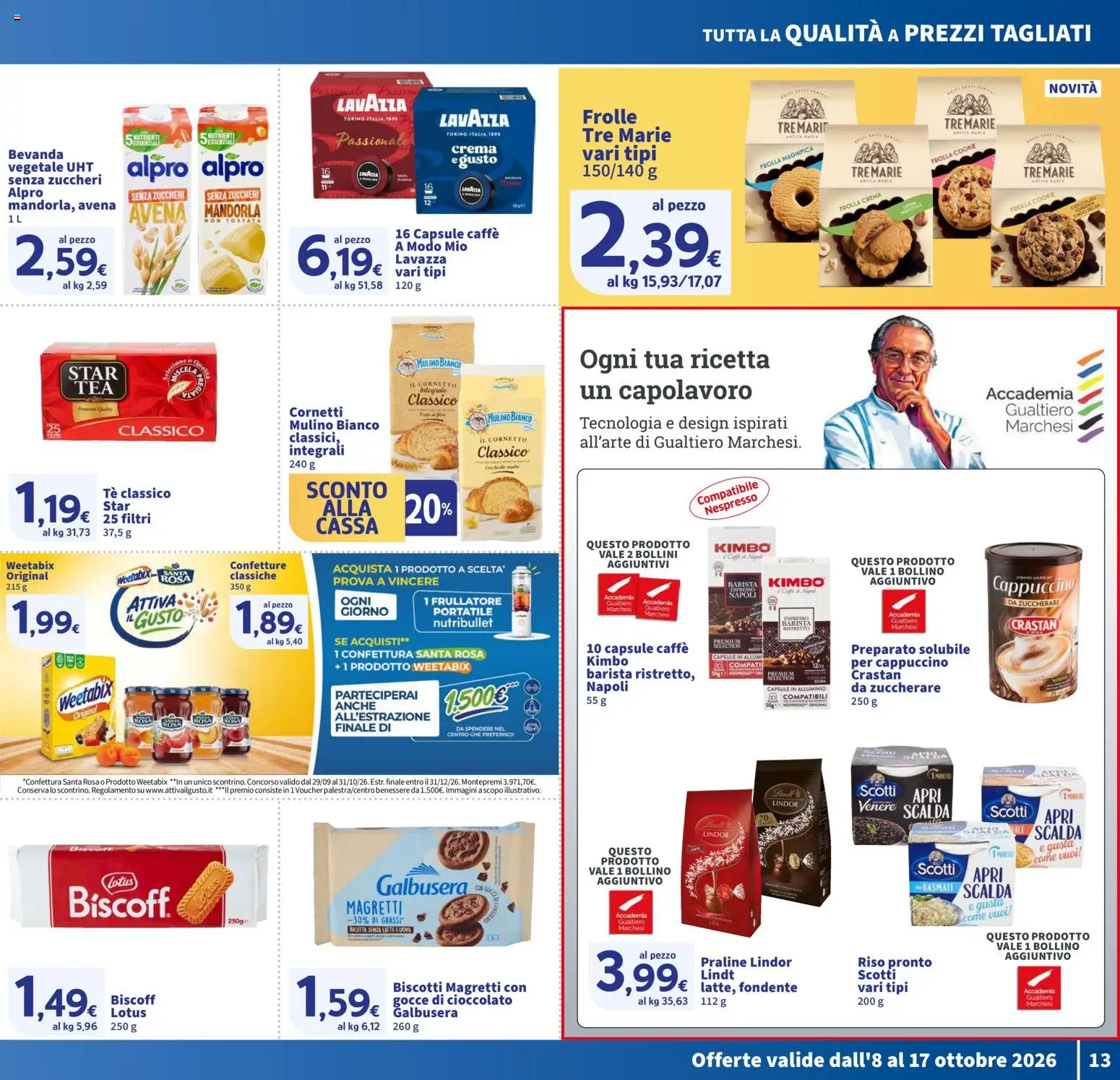 Volantino SIGMA del 08/10/2026 | Pagina: 13 | Prodotti: Crema vegetale, Riso, Frullatore, Cornetto