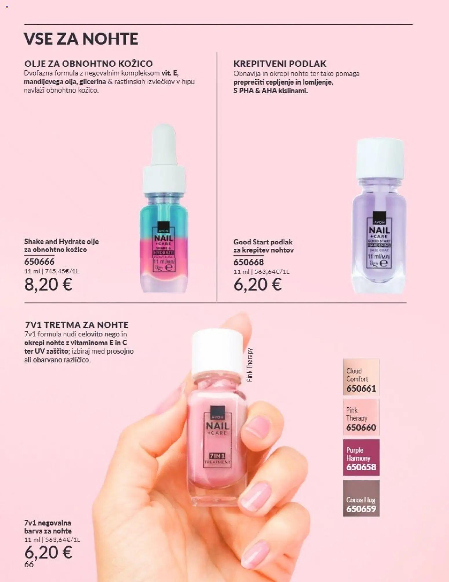 Novi Avon katalog ponudbe – veljaven od 01.09.2026 | Stran: 66 | Izdelki: Med, Olje, Barva