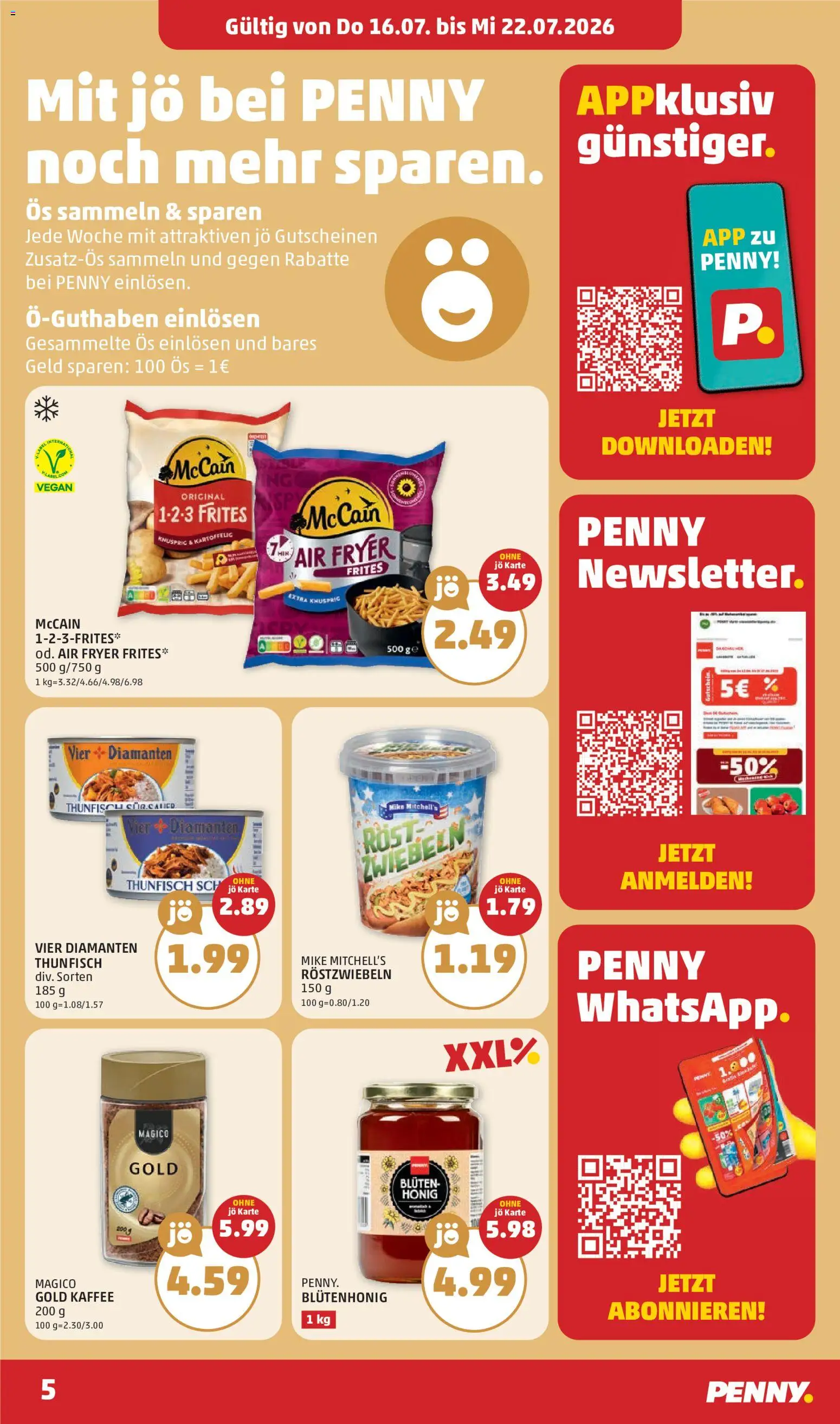 Penny Markt Eröffnung in 3550 Langenlois gültig ab 16.07.2026 | Seite: 5 | Produkte: Zwiebeln, Kaffee