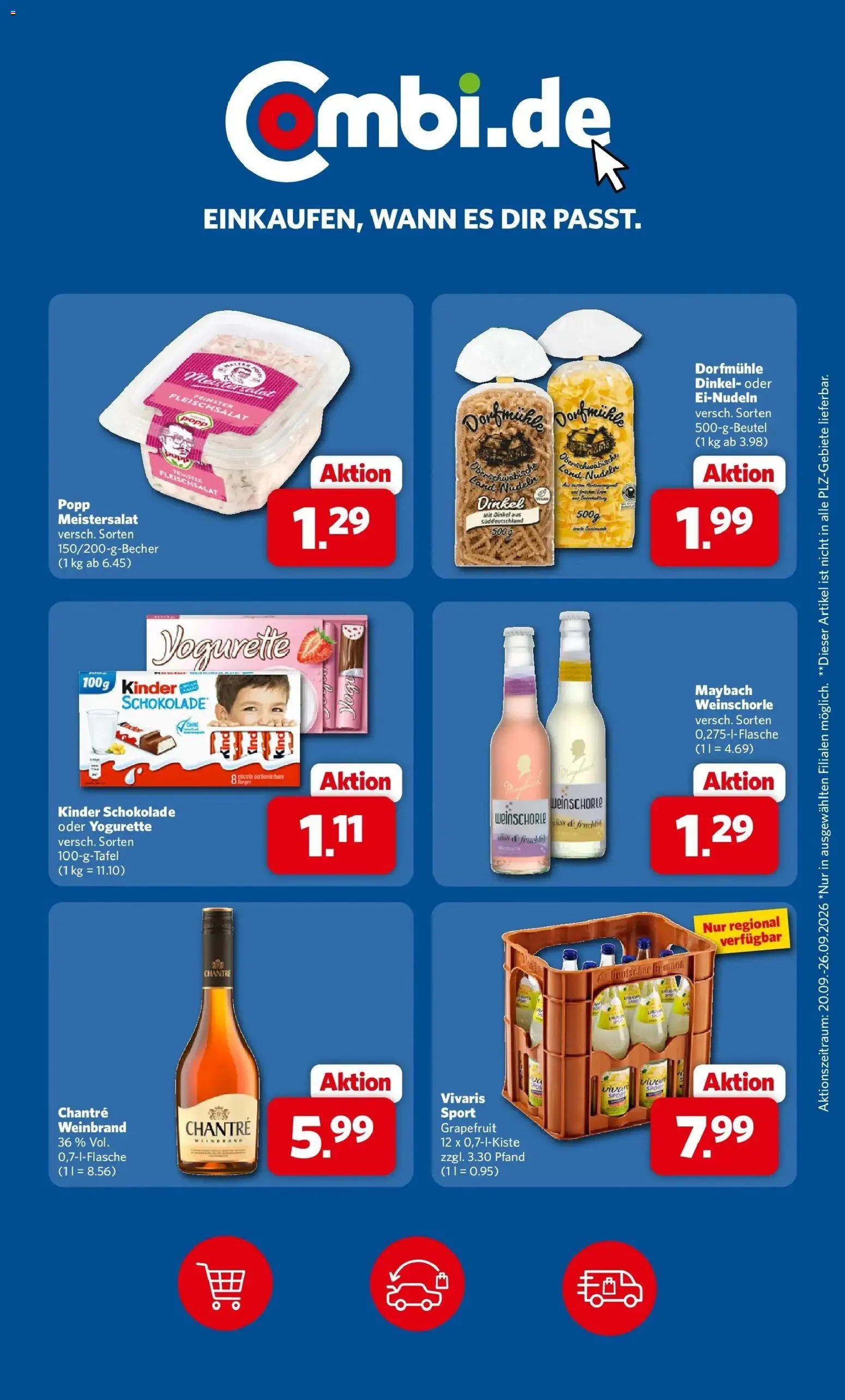 Combi Prospekt Dülmen – gültig ab 21.09.2026 | Seite: 31 | Produkte: Kinder schokolade, Box, Weinschorle, Nudeln