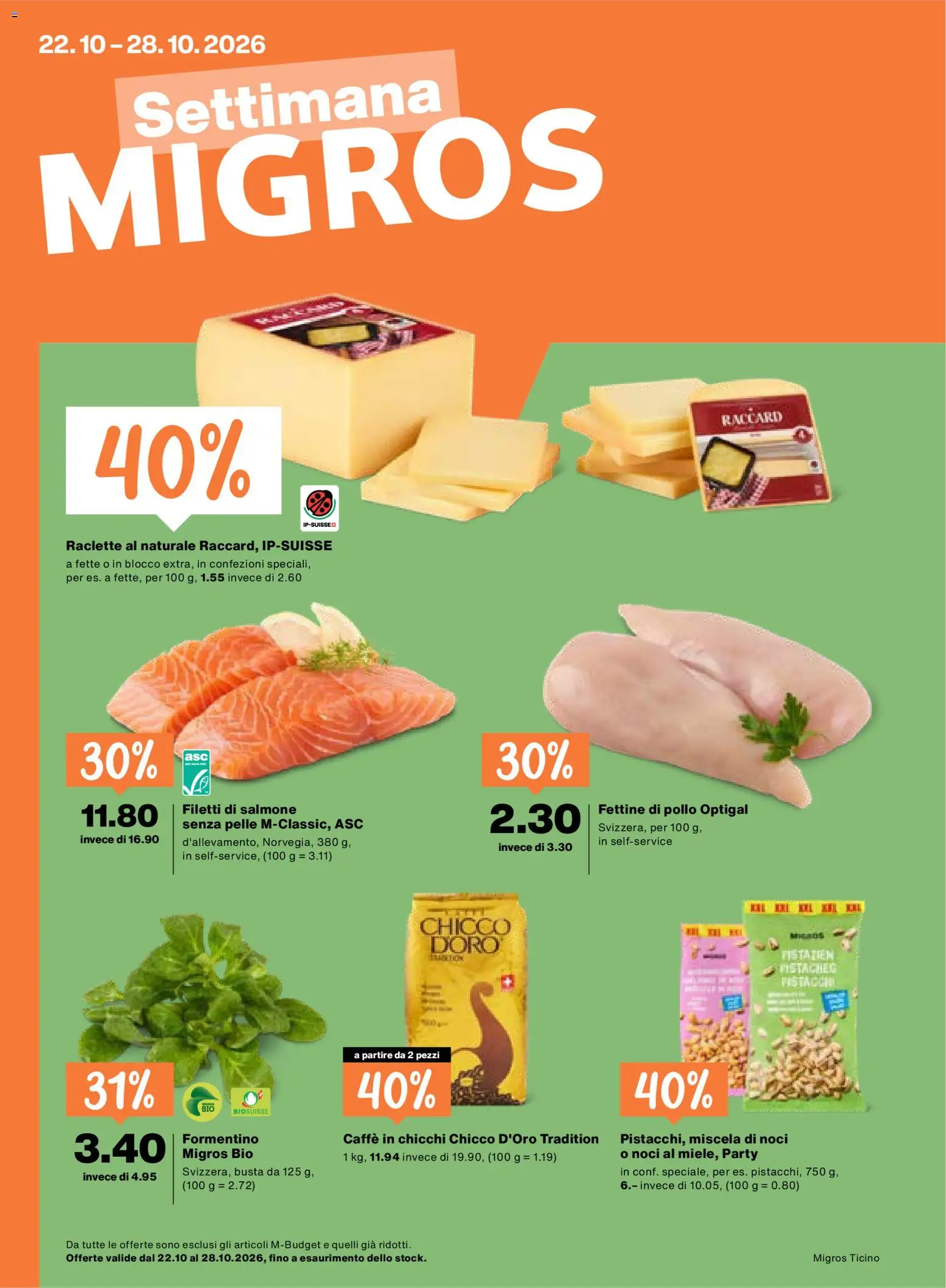 Migros aktionen IT – gültig ab 22.10.2026 | Seite: 1 | Produkte: Raclette