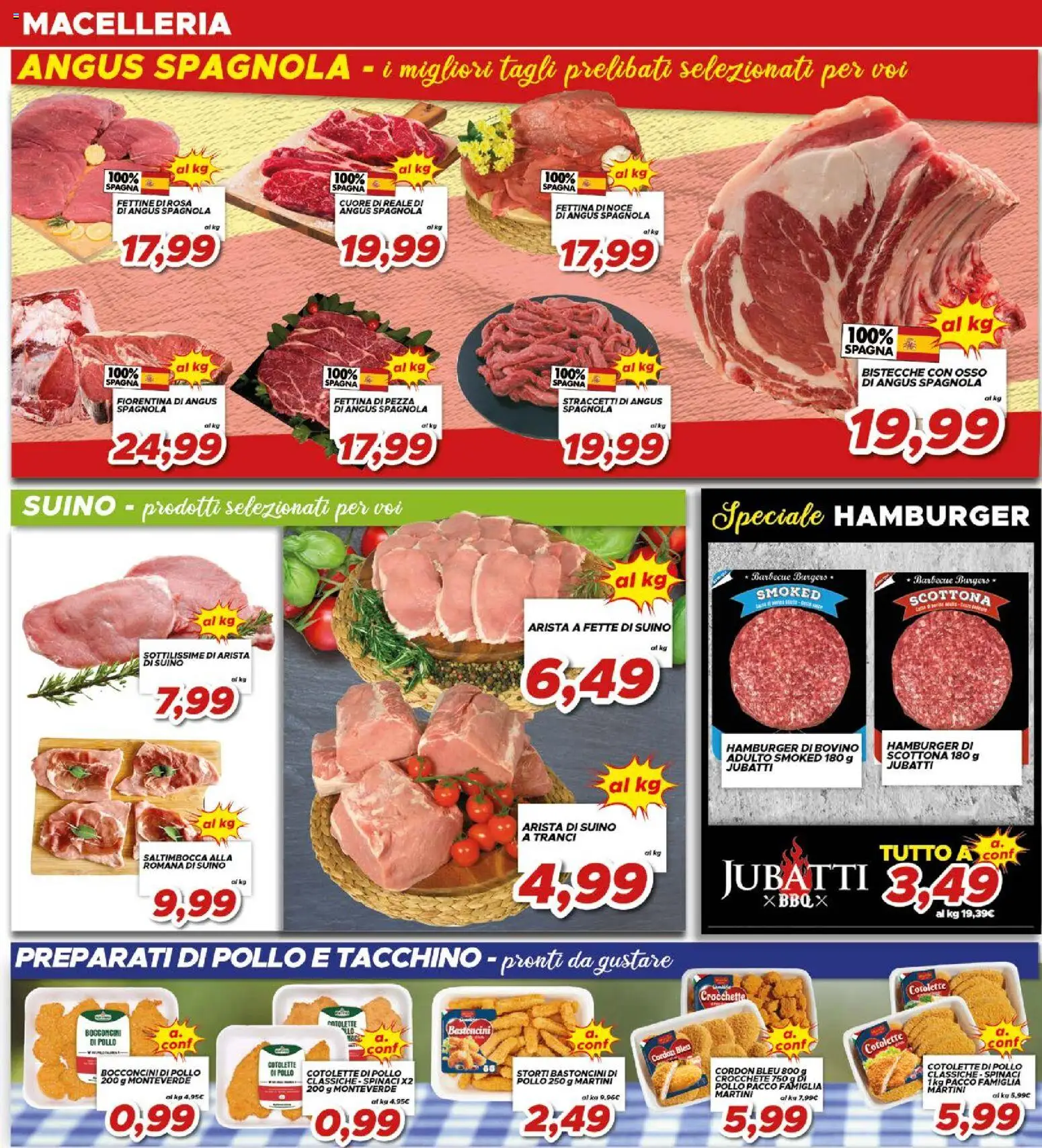 Volantino Ma Supermercati del 20.05.2026 | Pagina: 10 | Prodotti: Tacchino, Barbecue, Crocchette, Hamburger