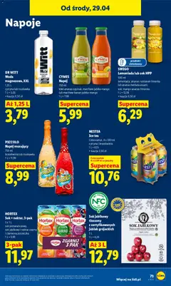 Pogląd oferty "SWIGO Lemoniada lub sok HPP, 500 ml lemoniada: ananas-rumianek-limonka lub ananas-herbata assam; sok: mango-ananas-limonka" - ważna od 29.04.2026 | Strona: 73