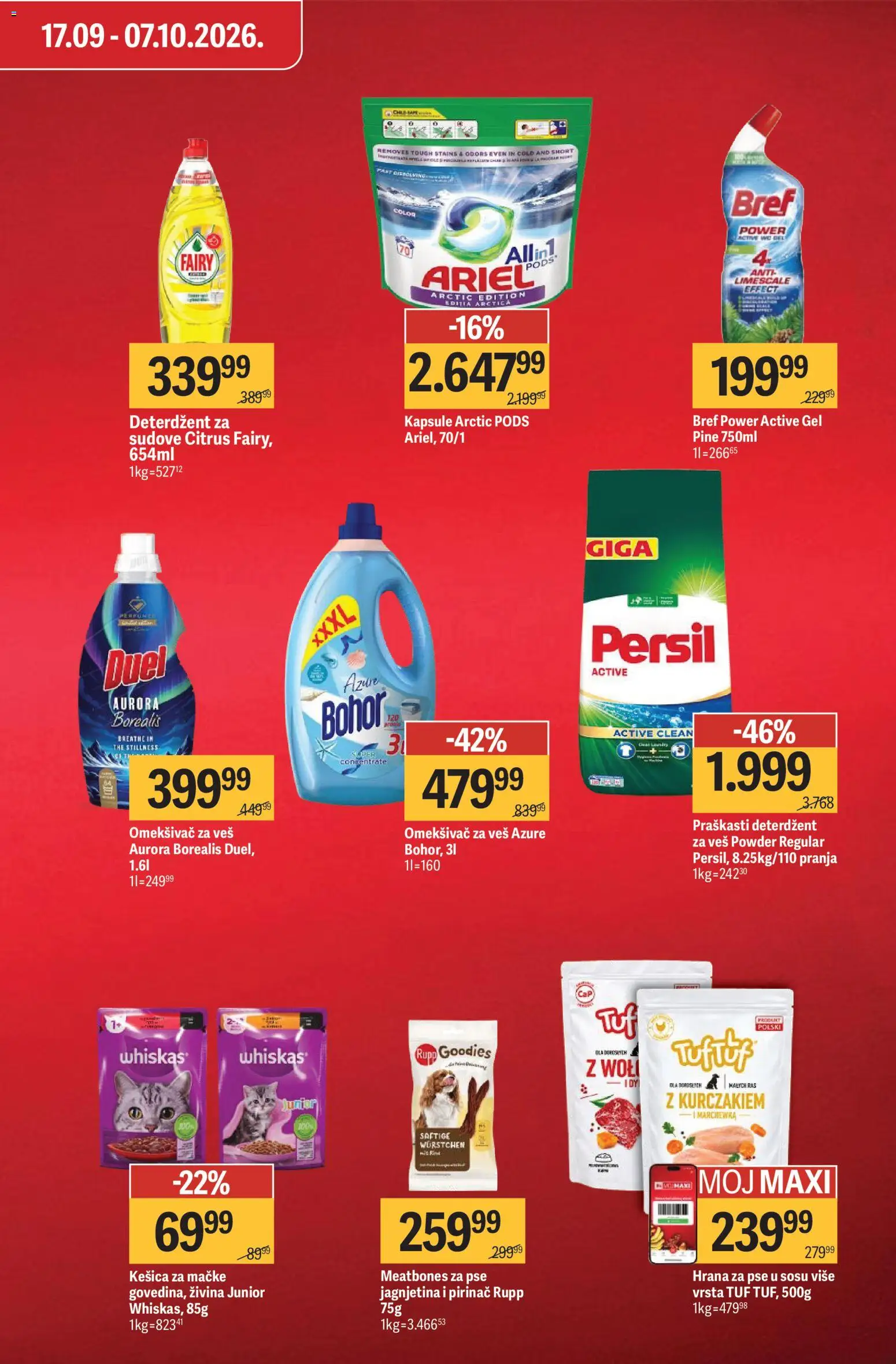 Mega Maxi katalog - važi od 17.09.2026 | Strana: 7 | Proizvode: Deterdžent, Bref, Hrana za pse, Wc