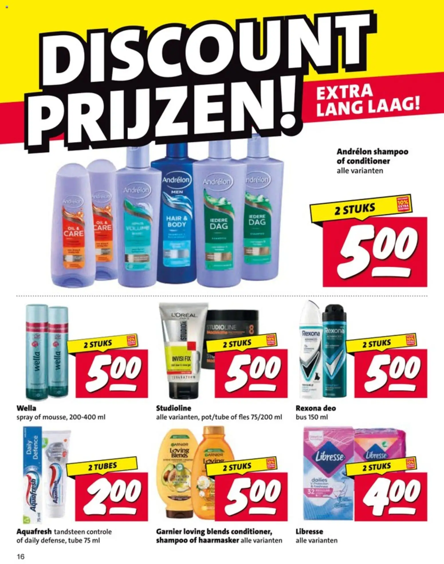 {H1} | Pagina: 16 | Producten: Fles, Shampoo, Conditioner, Haarmasker