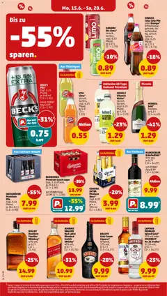 Penny Prospekt ab 15.06.2026 gültig | Seite: 18 | Produkte: Smirnoff, Granini, Captain morgan, Hasseröder