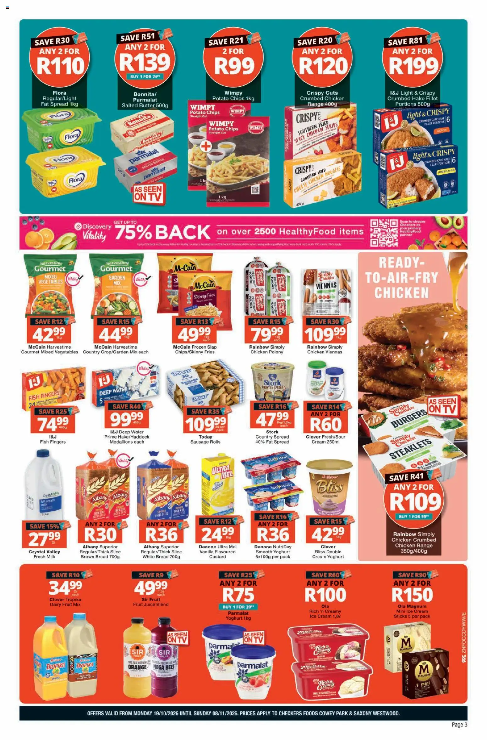 New Checkers catalogue – valid from 19/10/2026 | Page: 3 | Products: Spread, Juice, Sauce, Beet