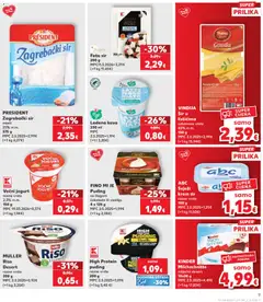 PRESIDENT Zagrebački sir, svježi 25% m.m. 375 g - Pregled kataloga iz trgovine Kaufland, vrijedi od 01.07.2026 | Stranica: 9