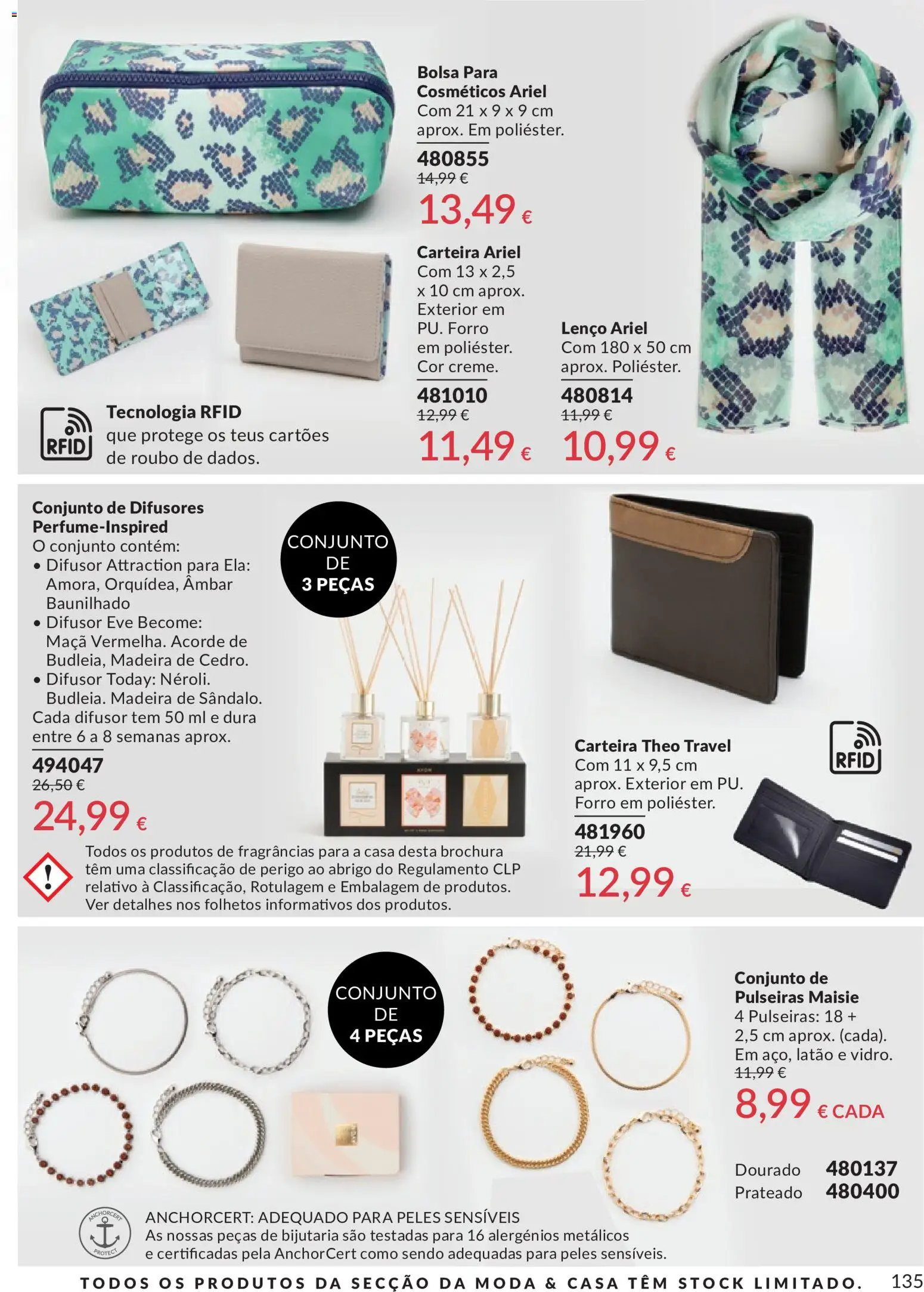 Catálogo Avon Campanha 5 │ válido de 01.05.2026 | Página: 135 | Produtos: Bolsa, Maça, Lenço, Difusor