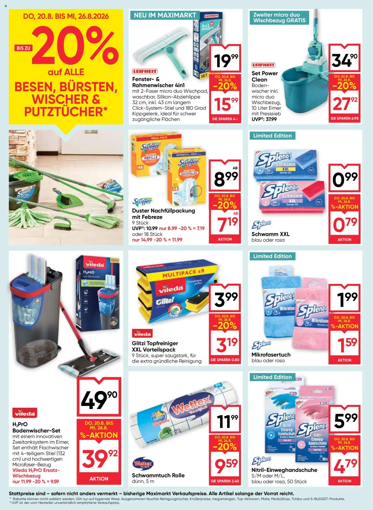 Maximarkt Flugblatt gültig ab 20.08.2026 | Seite: 16 | Produkte: Handschuhe