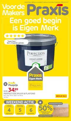 Praxis folder - Voorbeeld van een folder van Praxis, geldig van 31-08-2026