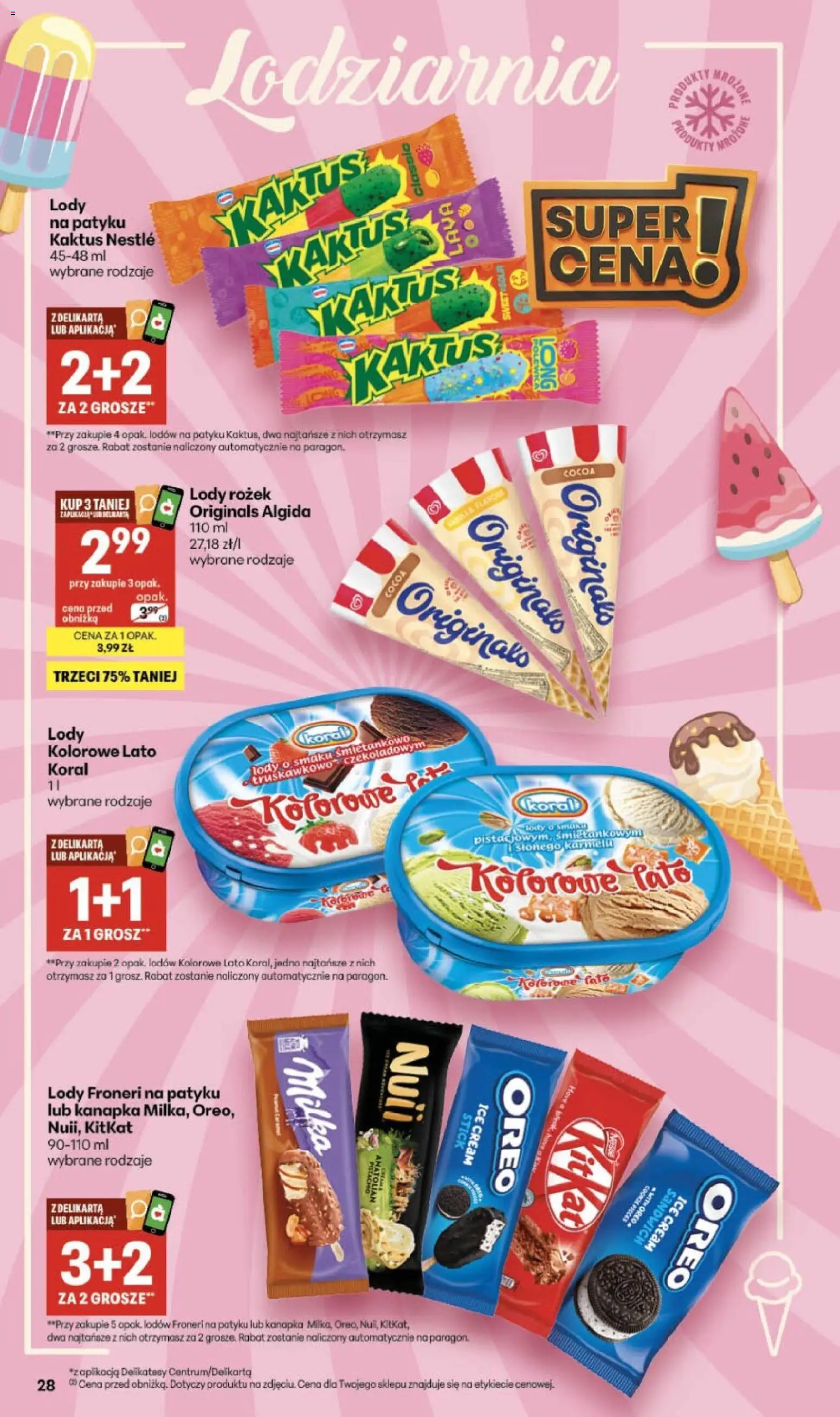 Delikatesy Centrum gazetka od 11.06.2026 | Strona: 28 | Produkty: Sandwich, Milka, Delikatesy, Lody na patyku