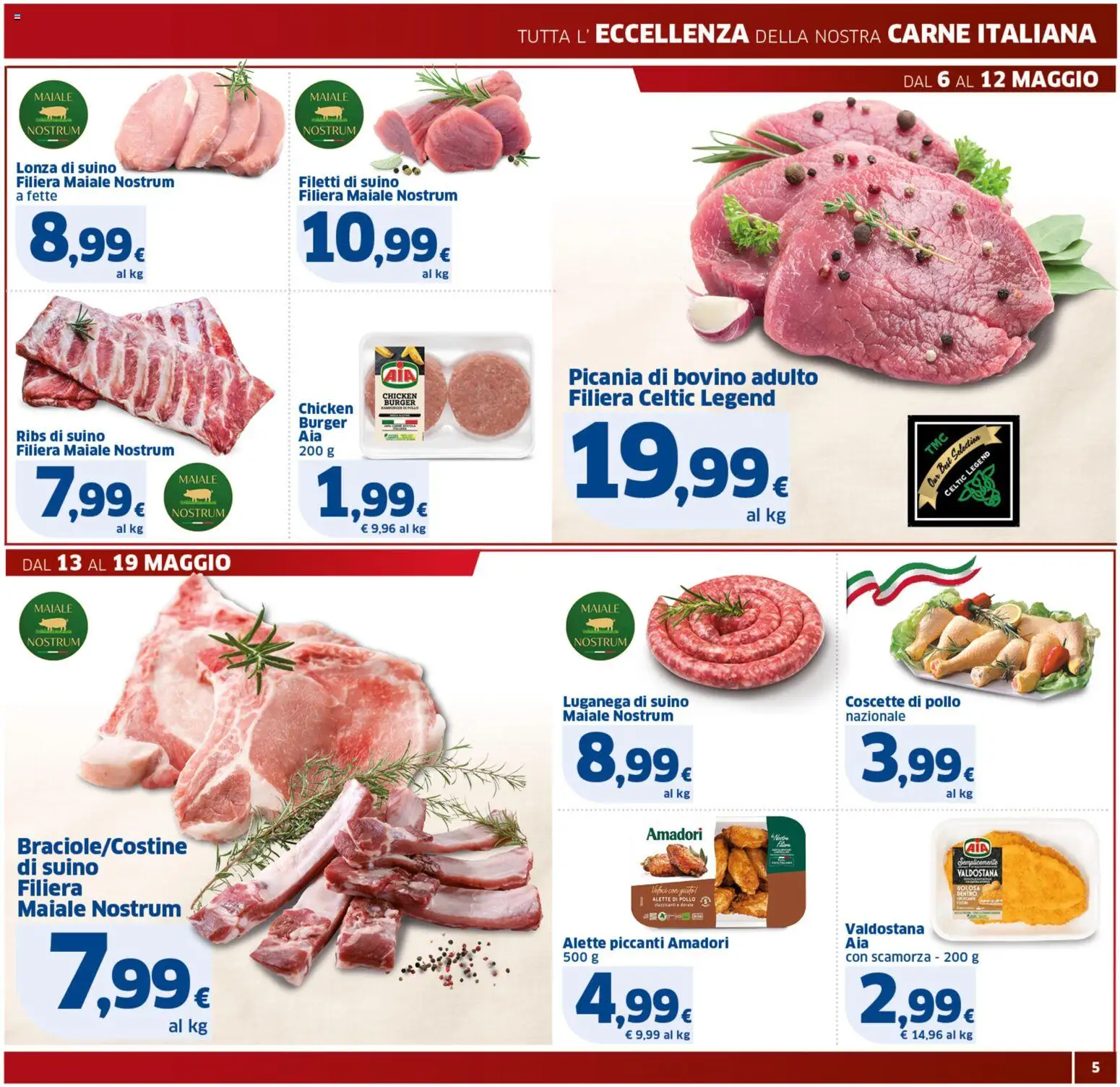 Volantino SIGMA del 06.05.2026 | Pagina: 5 | Prodotti: Bovino, Pollo, Maiale, Suino
