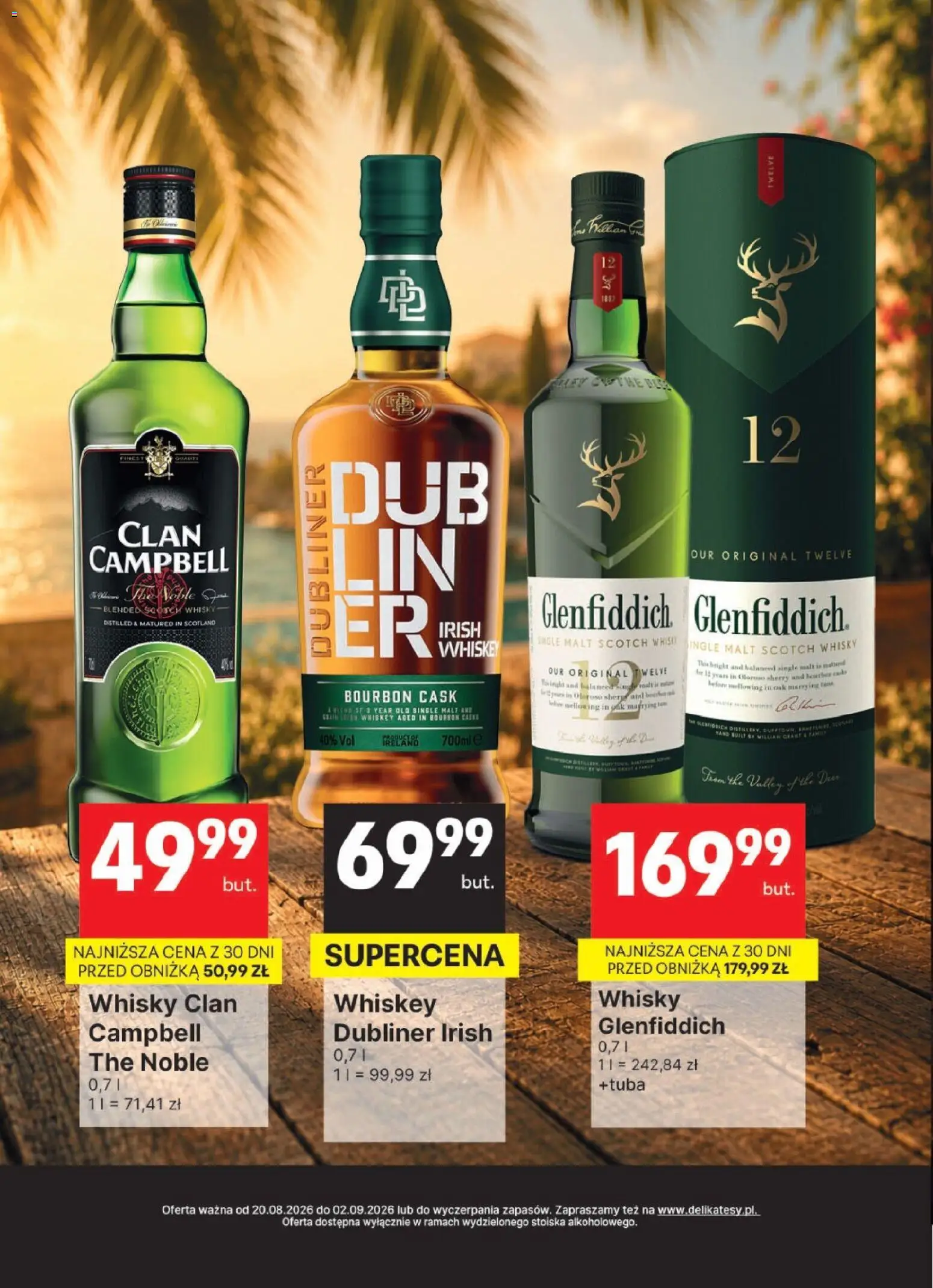 Delikatesy Centrum gazetka - DeliBarek od 20.08.2026 | Strona: 22 | Produkty: Bourbon, Scotch whisky, Irish whiskey, Whisky