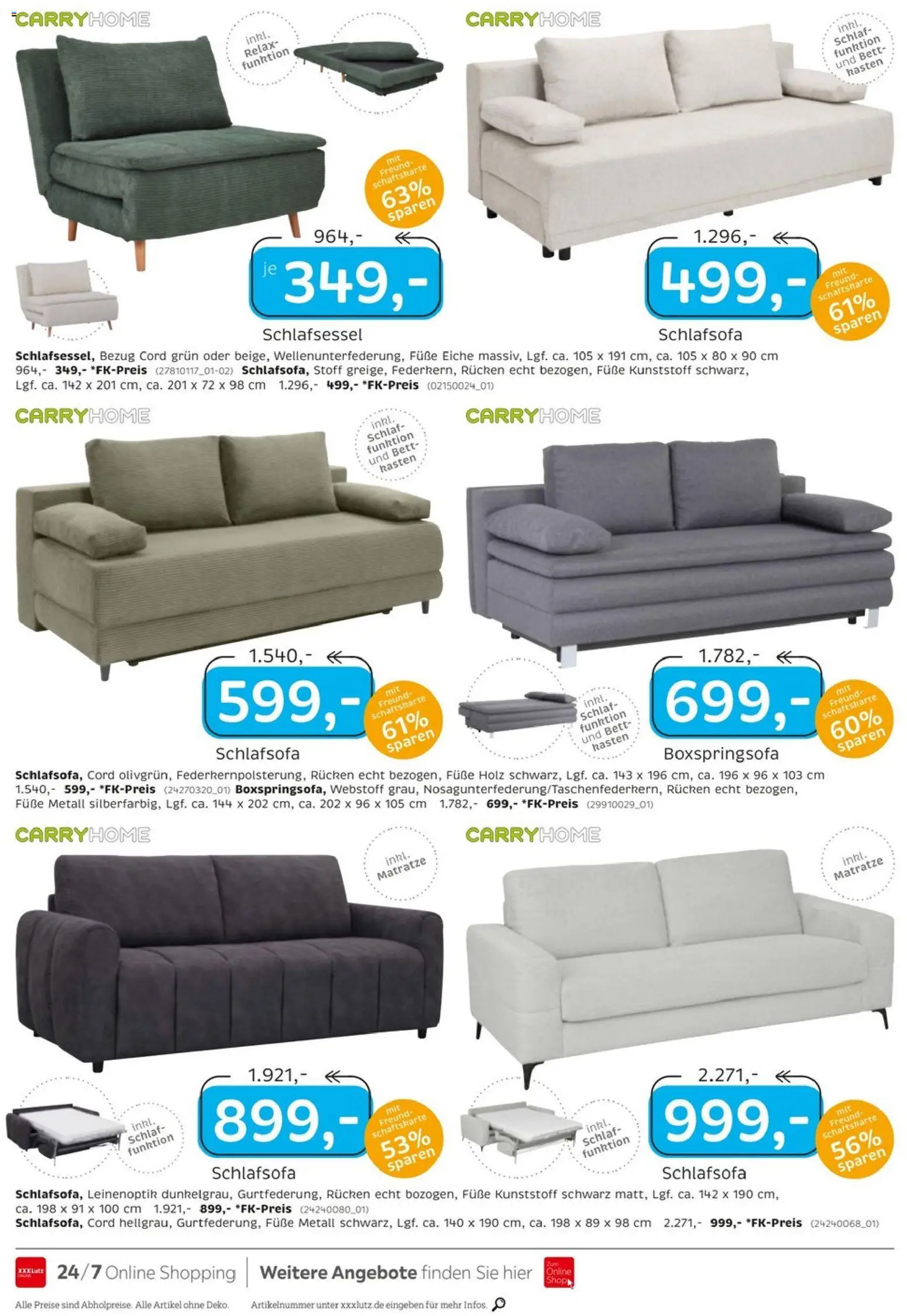 XXXLutz Junges Wohnen – gültig ab 27.06.2026 | Seite: 16 | Produkte: Schlafsofa, Bett, Matratze
