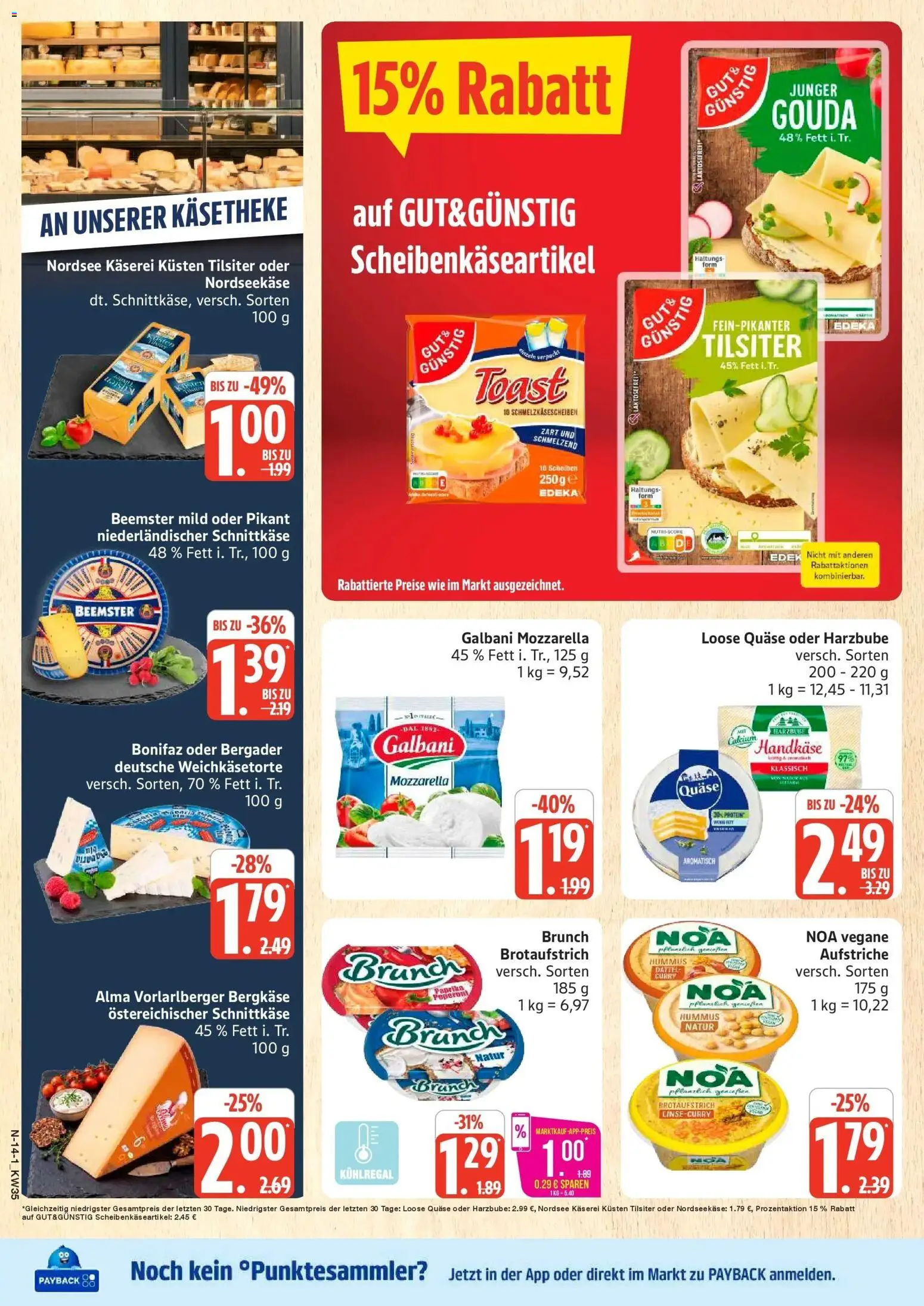 Marktkauf Prospekt Buxtehude (ab 24.08.2026) » Angebote online | Seite: 14 | Produkte: Toast, Mozzarella, Gouda, Dattel