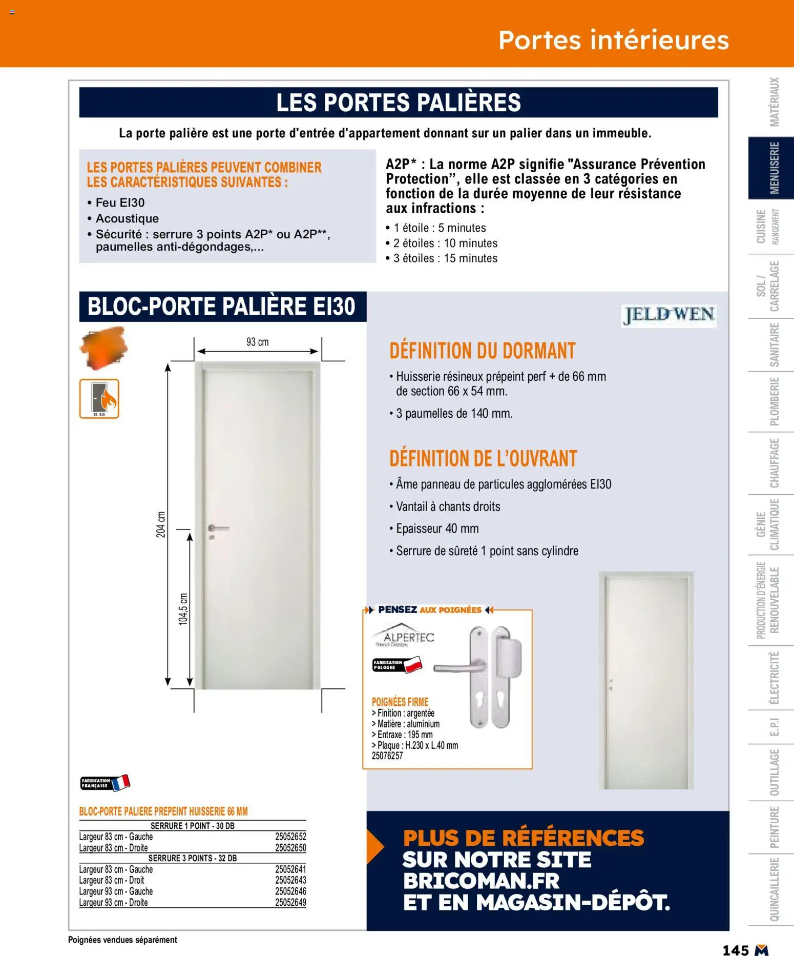{H1} | Page: 145 | Produits: Porte, Poignées, Portes