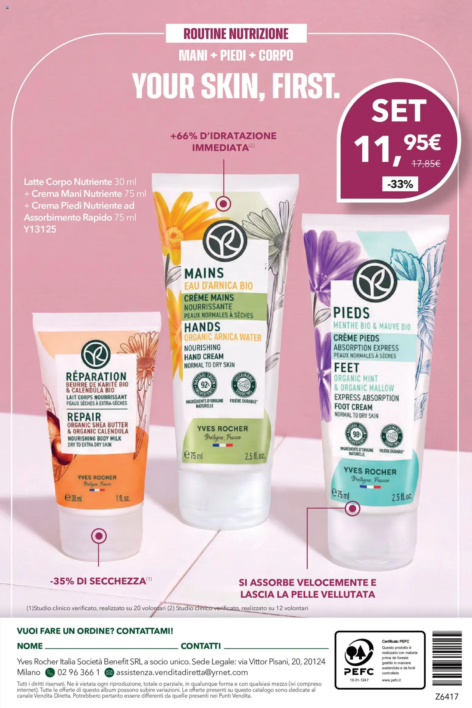 Volantino Yves Rocher del 20/10/2026 | Pagina: 76 | Prodotti: Crema, Crema piedi, Latte