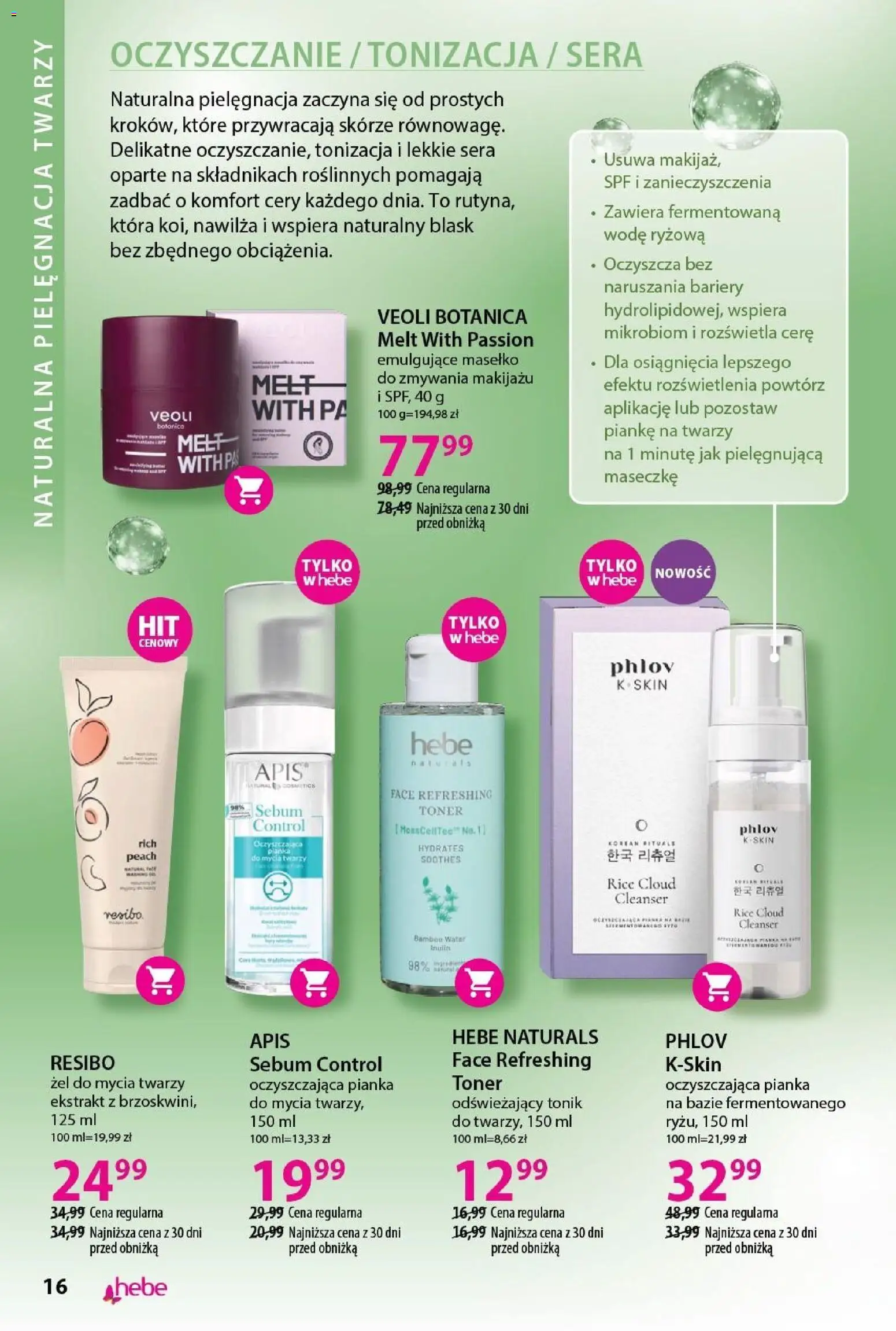Hebe gazetka - Katalog od 19.03.2026 | Strona: 16 | Produkty: Toner, Tonik