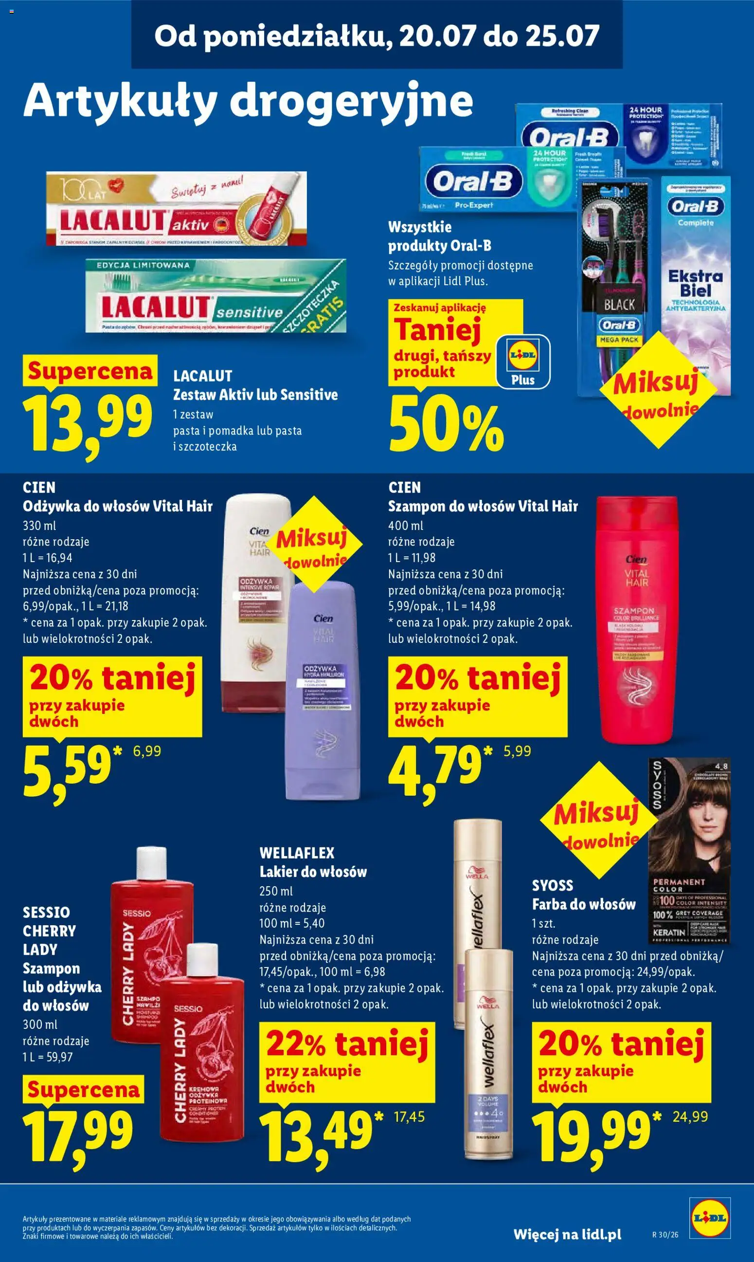 Lidl gazetka od 20.07.2026 | Strona: 95 | Produkty: Szampon, Odżywka, Odżywka do włosów, Lacalut