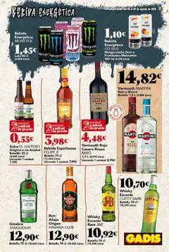 Vista previa Gadis folleto válido desde el 20/08/2026 | Página: 37 | Productos: Bebida energética, Ginebra, Sidra, Alcohol
