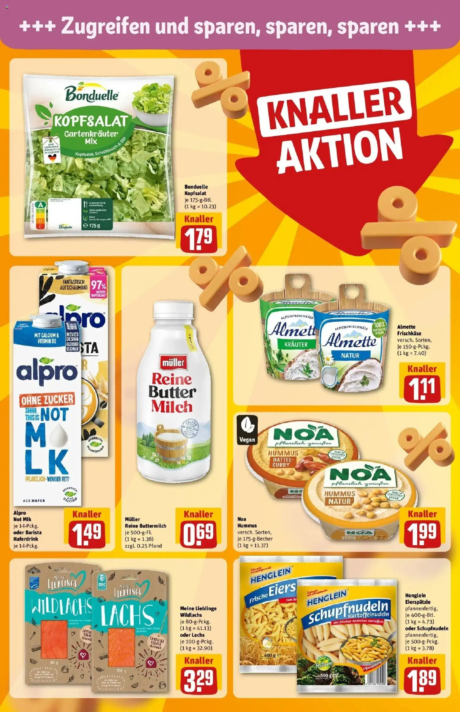 REWE Prospekt ab 10.08.2026 zum Blättern » Angebote | Seite: 14 | Produkte: Almette, Milch, Kartoffeln, Hummus