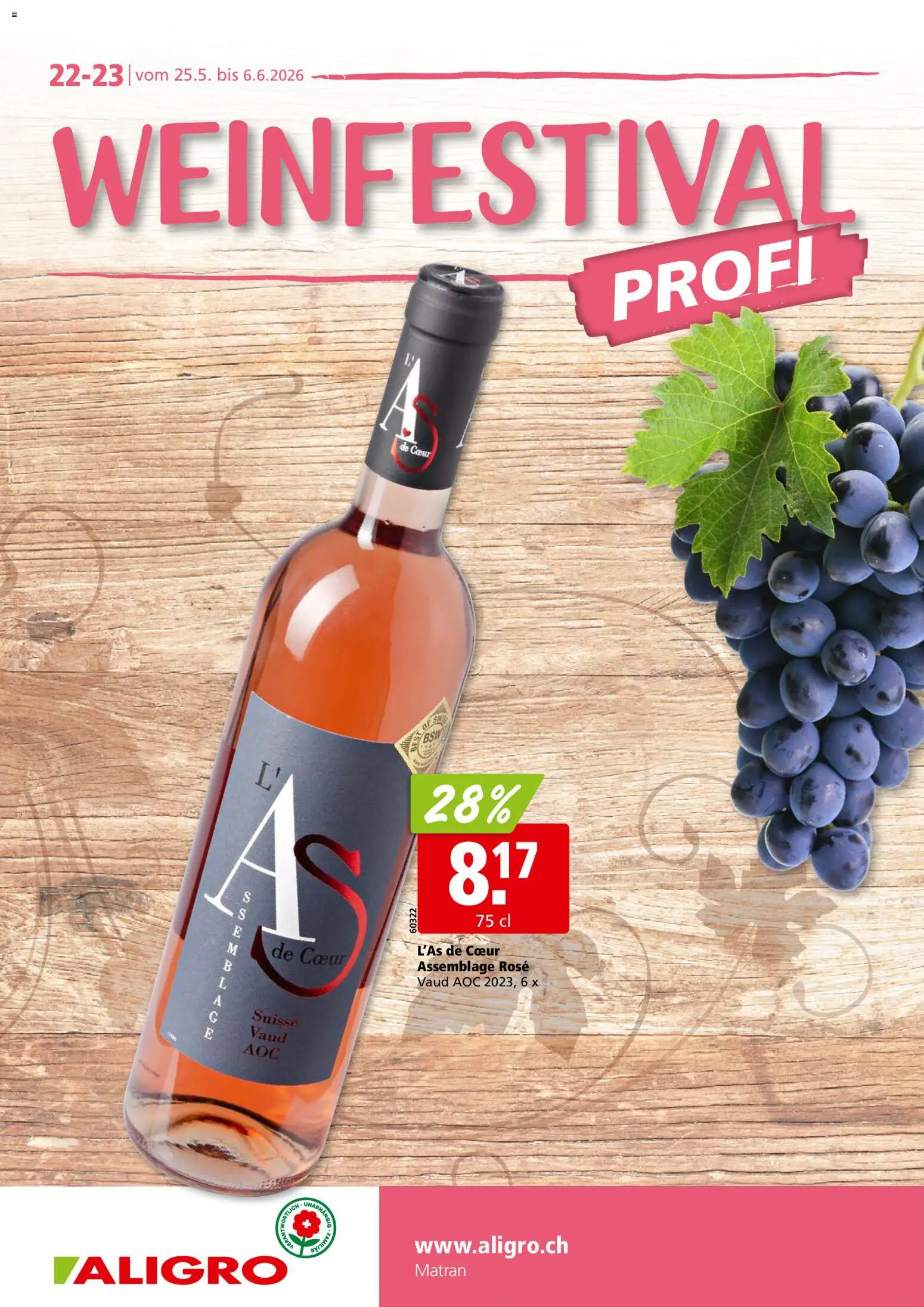 Aligro aktionen Weinfestival Matran – gültig ab 25.05.2026 | Seite: 1