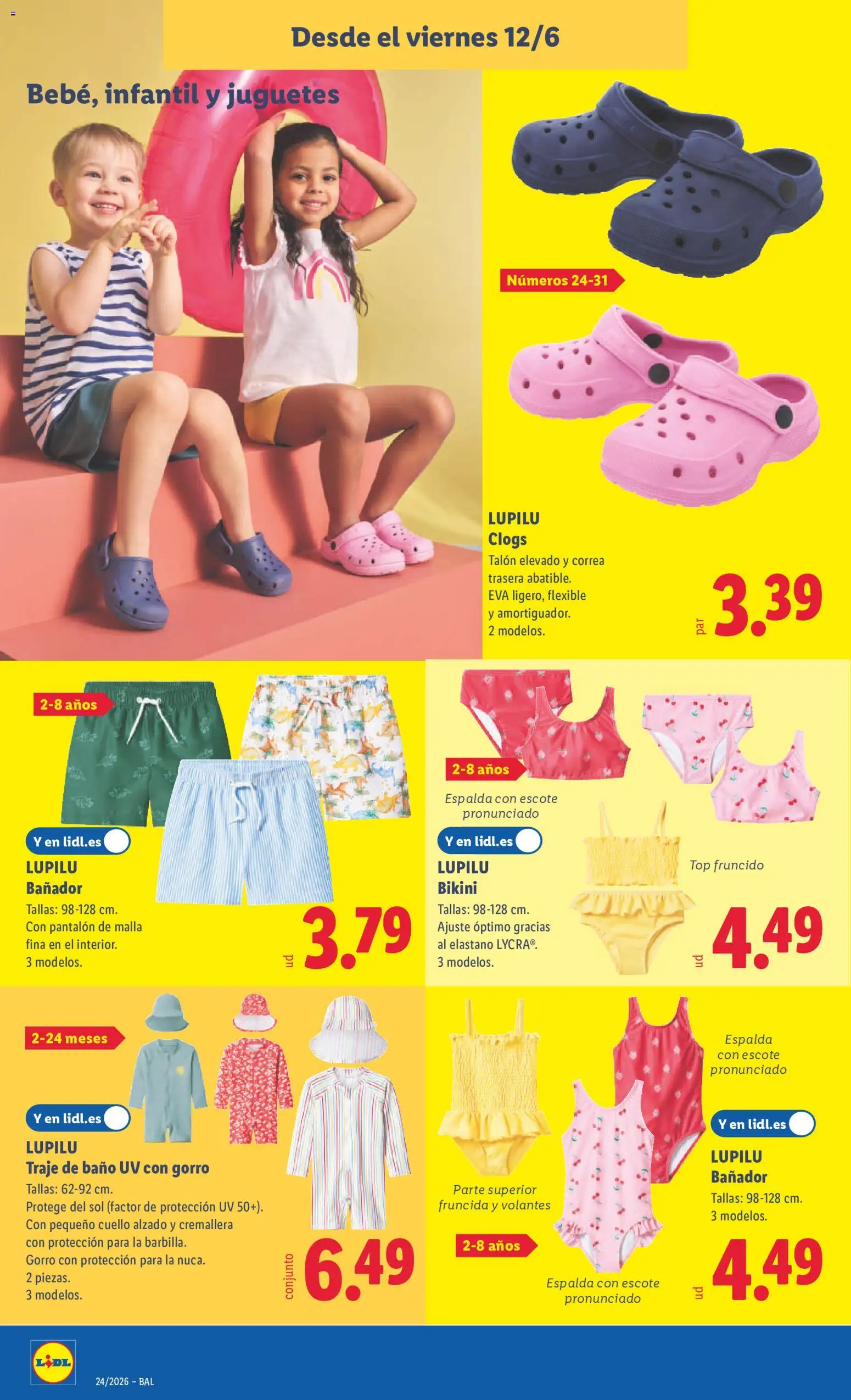 Lidl folleto de bazar Baleares │ válido desde el 08.06.2026 | Página: 8 | Productos: Traje de baño, Traje, Juguetes, Baño