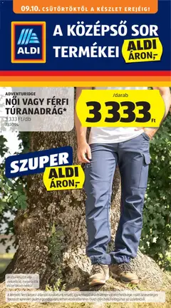 Aldi Középső sor termékei - amely érvényes a következő dátumtól: 2026.09.10.