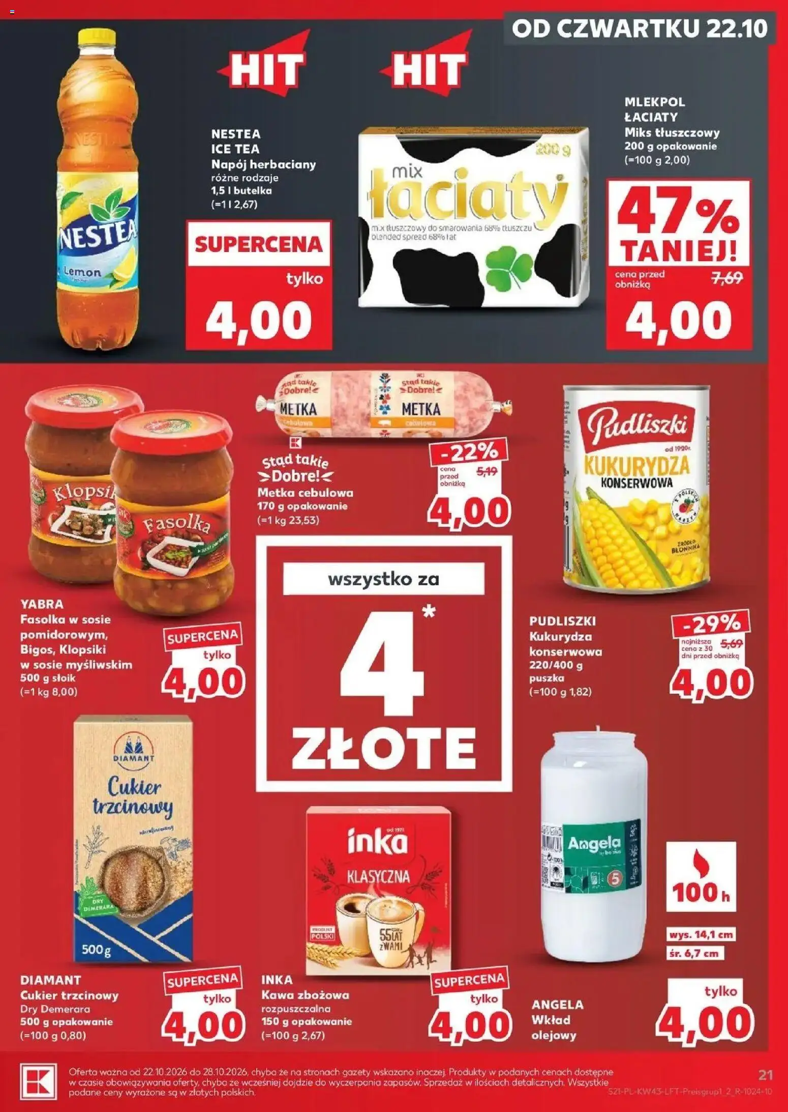 Kaufland aktualna gazetka od 22.10.2026 - od jutra PDF | Strona: 21 | Produkty: Klopsiki, Kawa, Cukier trzcinowy, Cukier