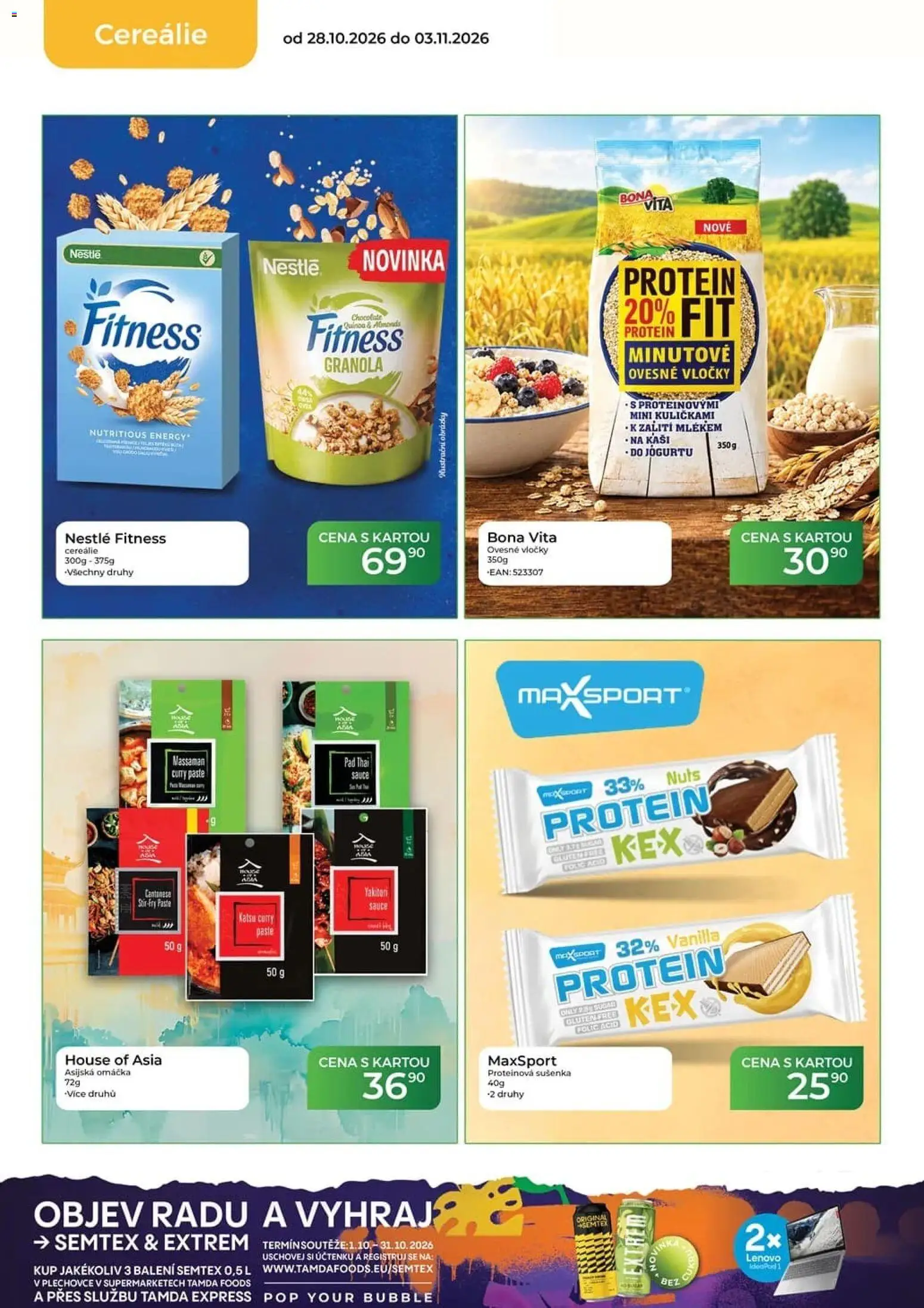 Tamda Foods leták od 28.10.2026 | Strana: 24 | Produkty: Vločky, Ovesné vločky, Semtex, Protein