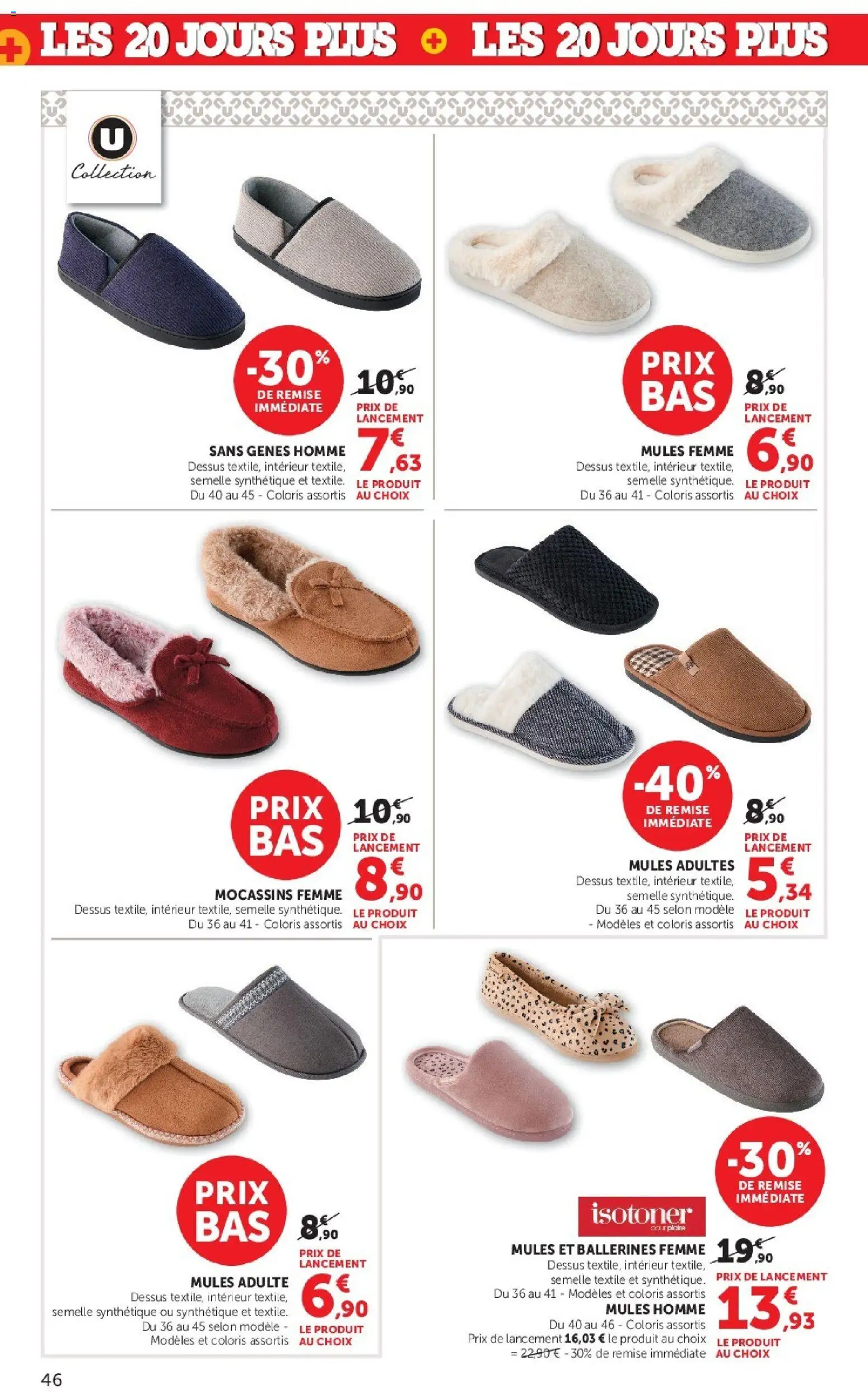 {H1} | Page: 46 | Produits: Mules, Mules homme, Ballerines, Mules femme