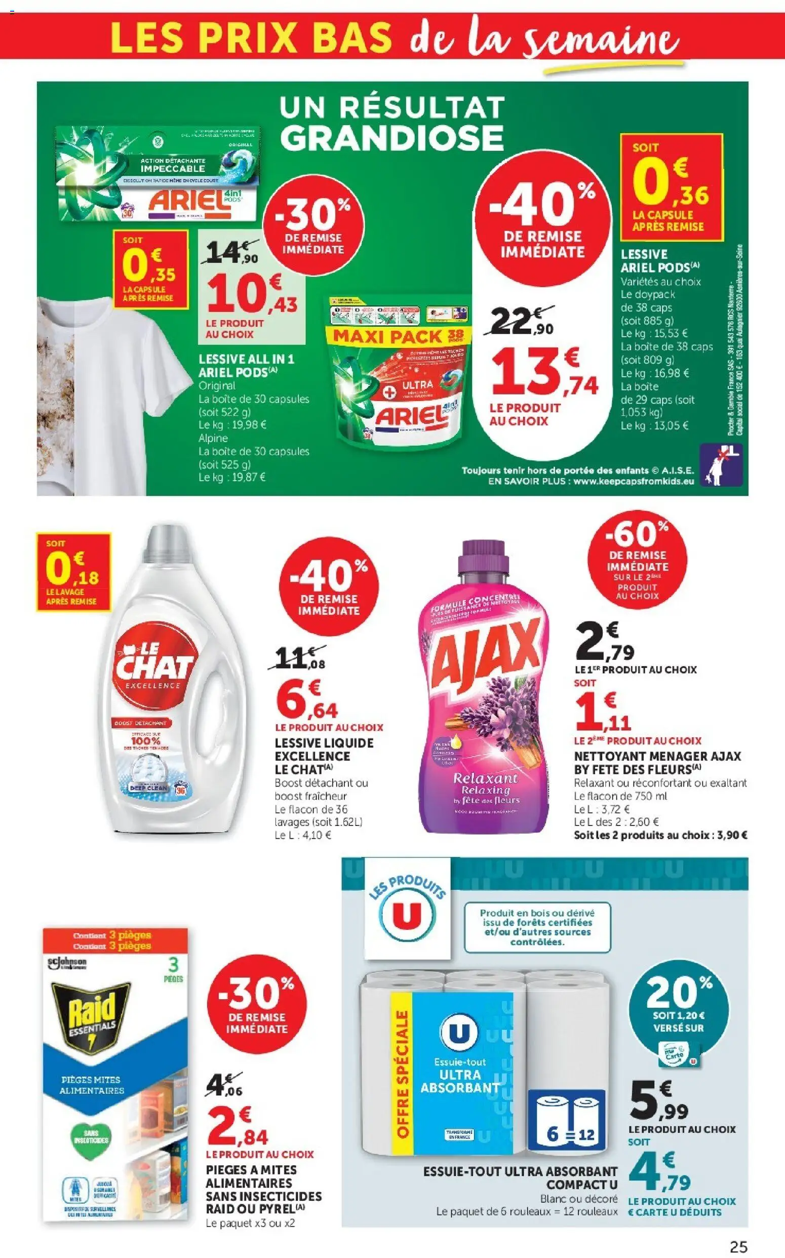 {H1} | Page: 25 | Produits: Ariel, Lessive Ariel, Lessive Liquide, Lessive