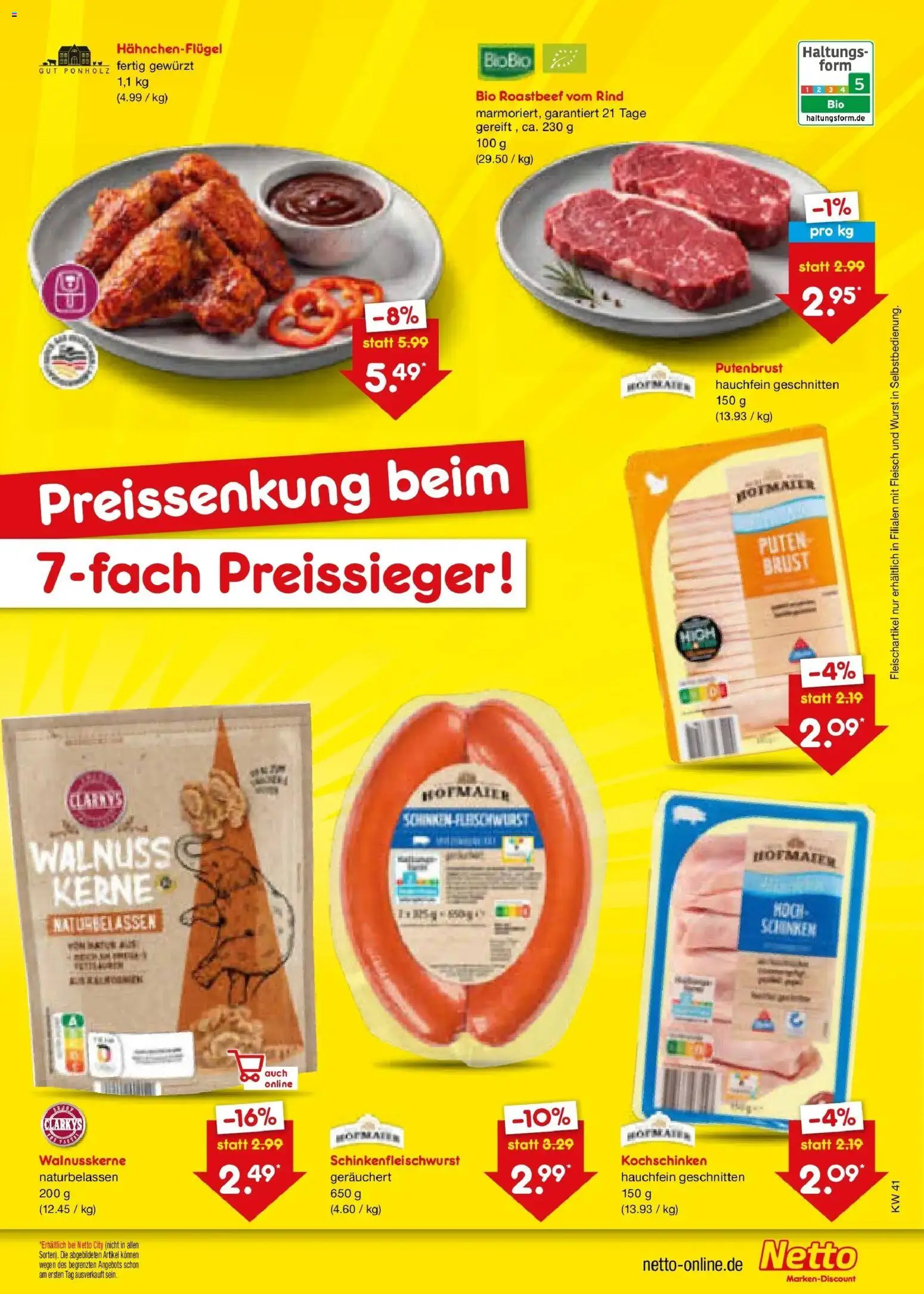 Netto Marken-Discount Prospekt Amberg (ab 05.10.2026) » Angebote | Seite: 23 | Produkte: Putenbrust, Wurst, Schinken, Fleisch