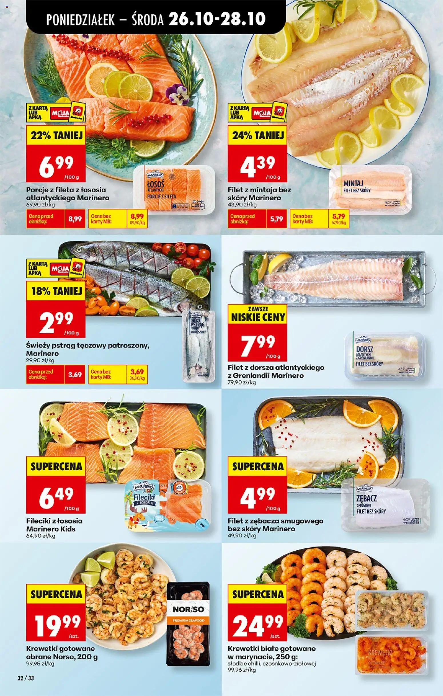 Biedronka Polsko leták - Codziennie niskie ceny od 26.10.2026 | Strana: 42 | Produkty: Losos, Filet, Karty