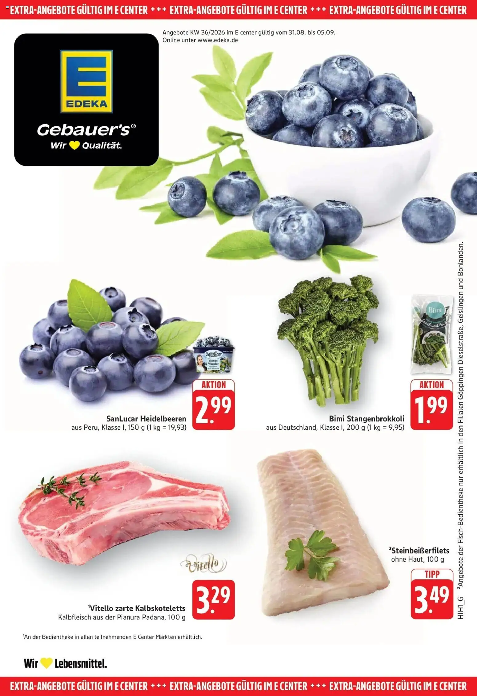 Edeka Prospekt Eislingen (ab 31.08.2026) » Angebote Online | Seite: 21 | Produkte: Heidelbeeren, Fisch
