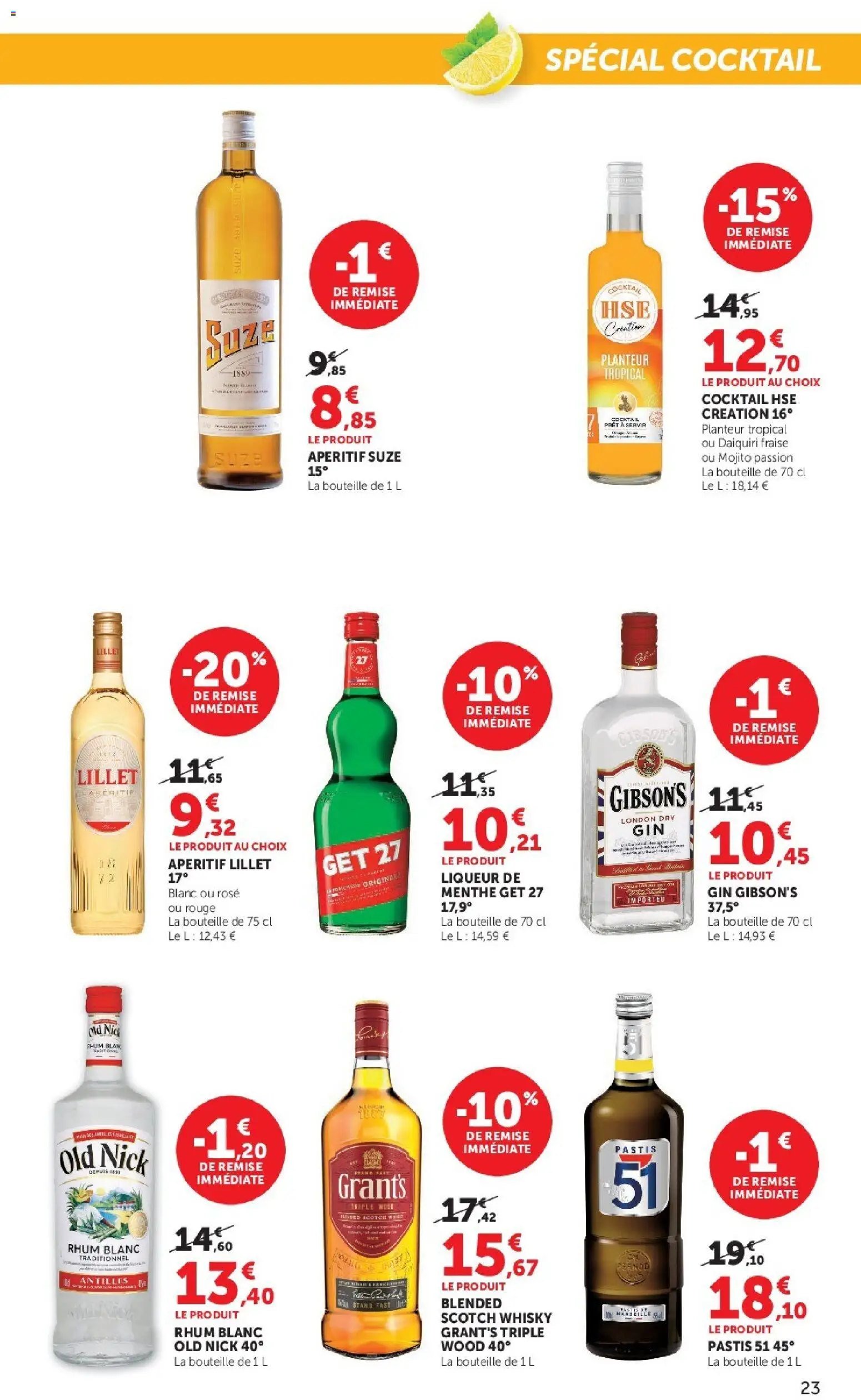{H1} | Page: 23 | Produits: Pastis, Menthe, Rhum, Rhum blanc traditionnel