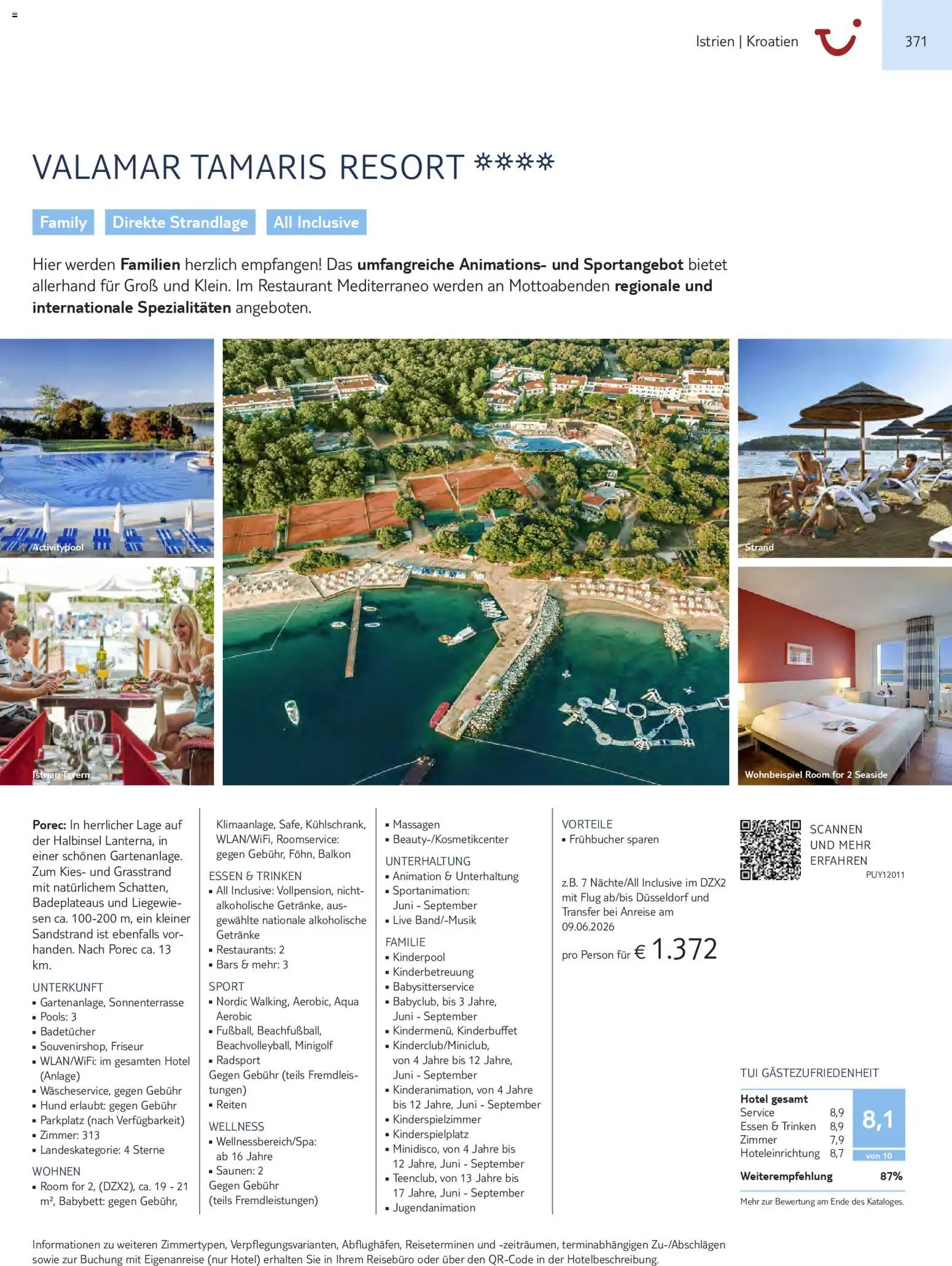 TUI Prospekt Südeuropa & Nordafrika 2026/27 – gültig ab 03.03.2026 | Seite: 371 | Produkte: Spezialitäten, Babybett