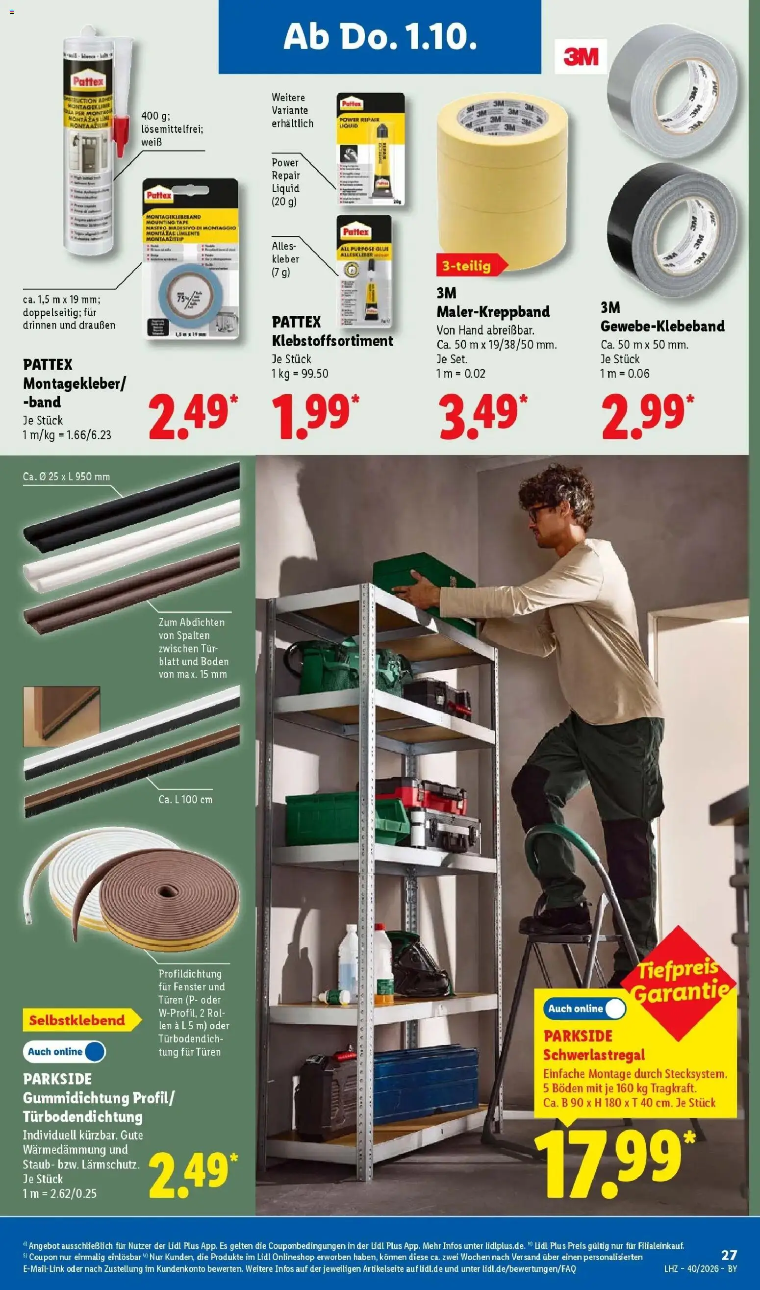 Lidl Prospekt München-laim (ab 28.09.2026) zum Blättern » Angebote | Seite: 43 | Produkte: Tür, Schwerlastregal