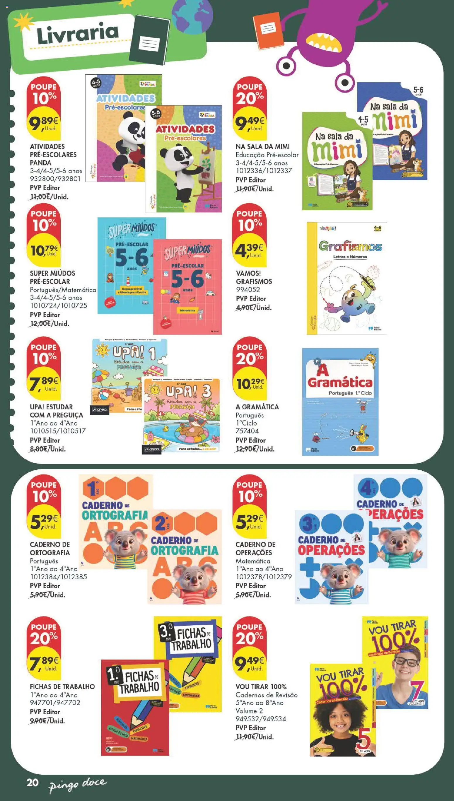 Pingo Doce Regresso às Aulas 2026 Hipers │ válido de 04/08/2026 | Página: 20 | Produtos: Caderno