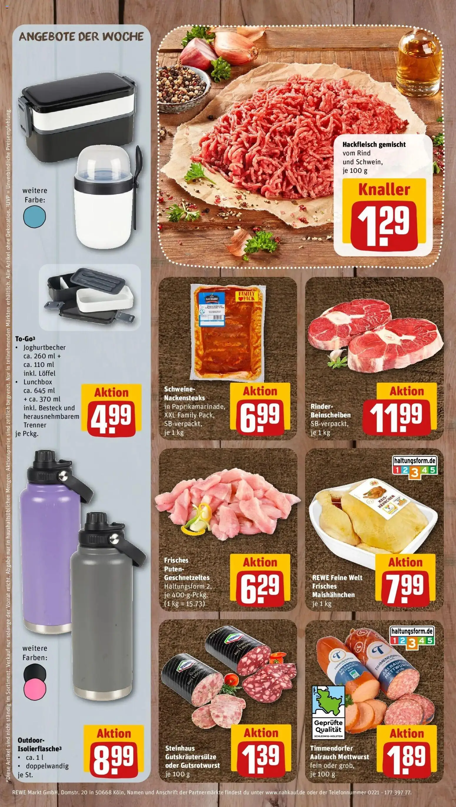 REWE Prospekt ab 07.09.2026 zum Blättern » Angebote | Seite: 10 | Produkte: Nackensteaks, Mais, Hahnchen, Hackfleisch